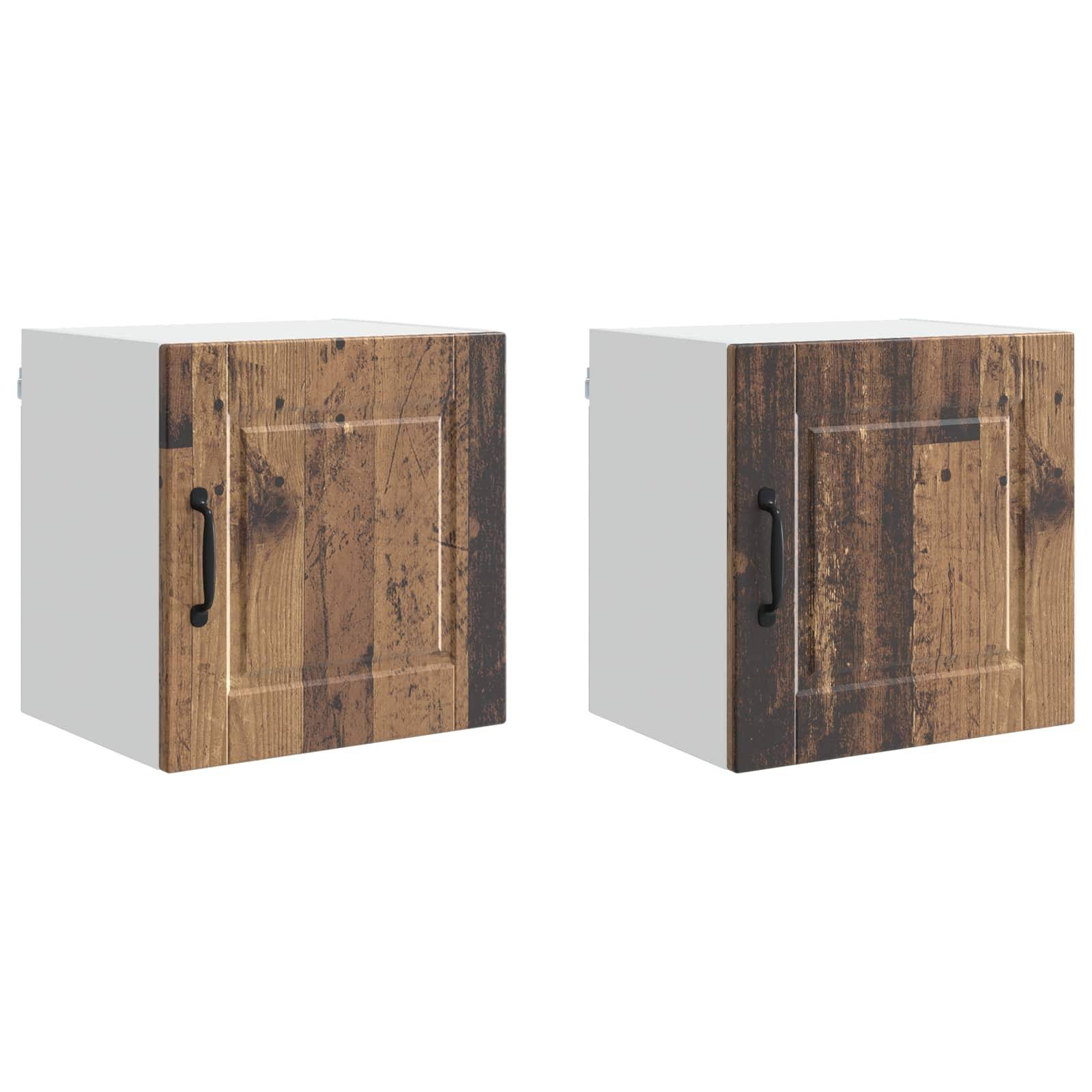 vidaXL Küchenschrank 2 pcs Altholz 40 x 31 x 40 cm Holzwerkstoff