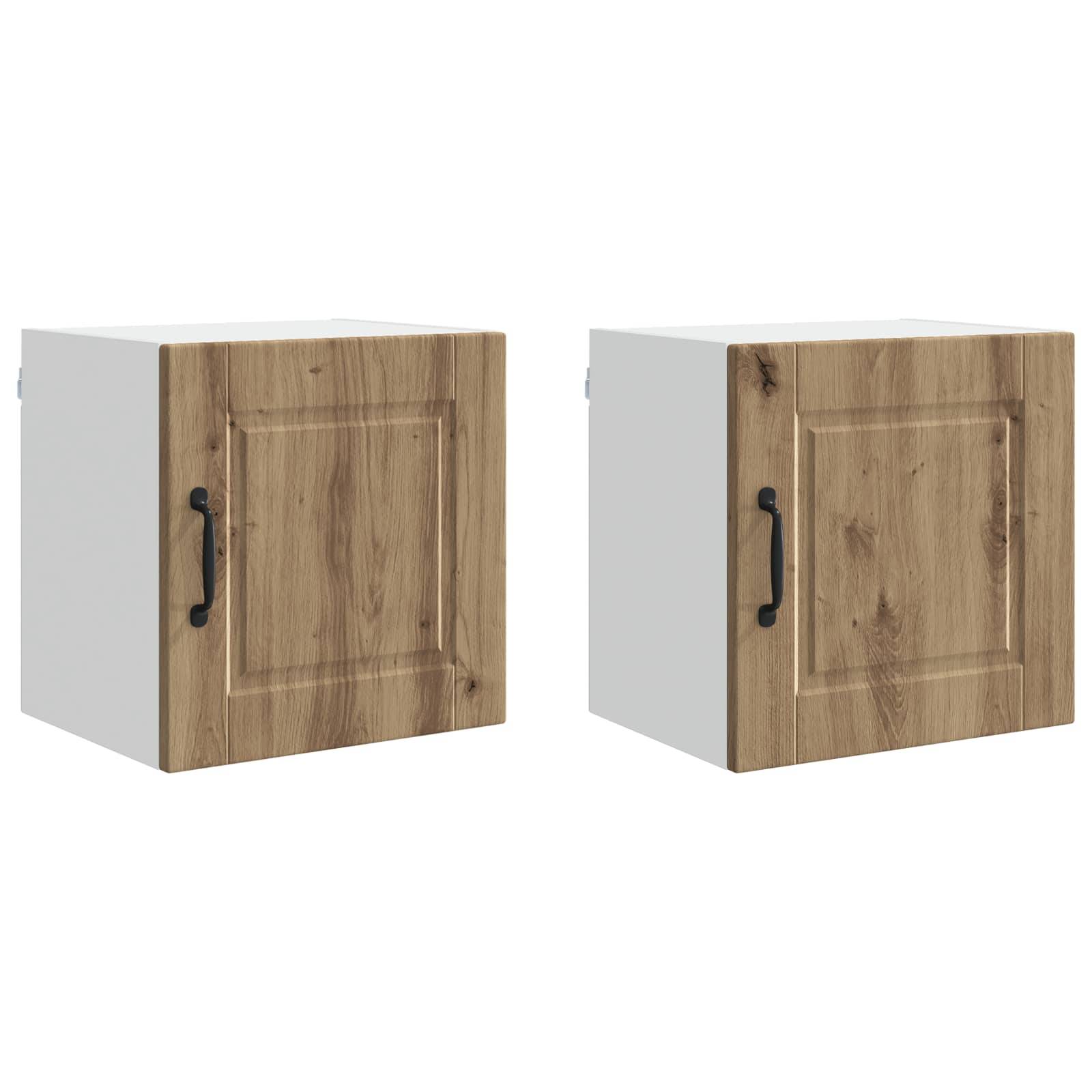 vidaXL Küchenschrank 2 pcs Artisan-Eiche 40 x 31 x 40 cm Holzwerkstoff