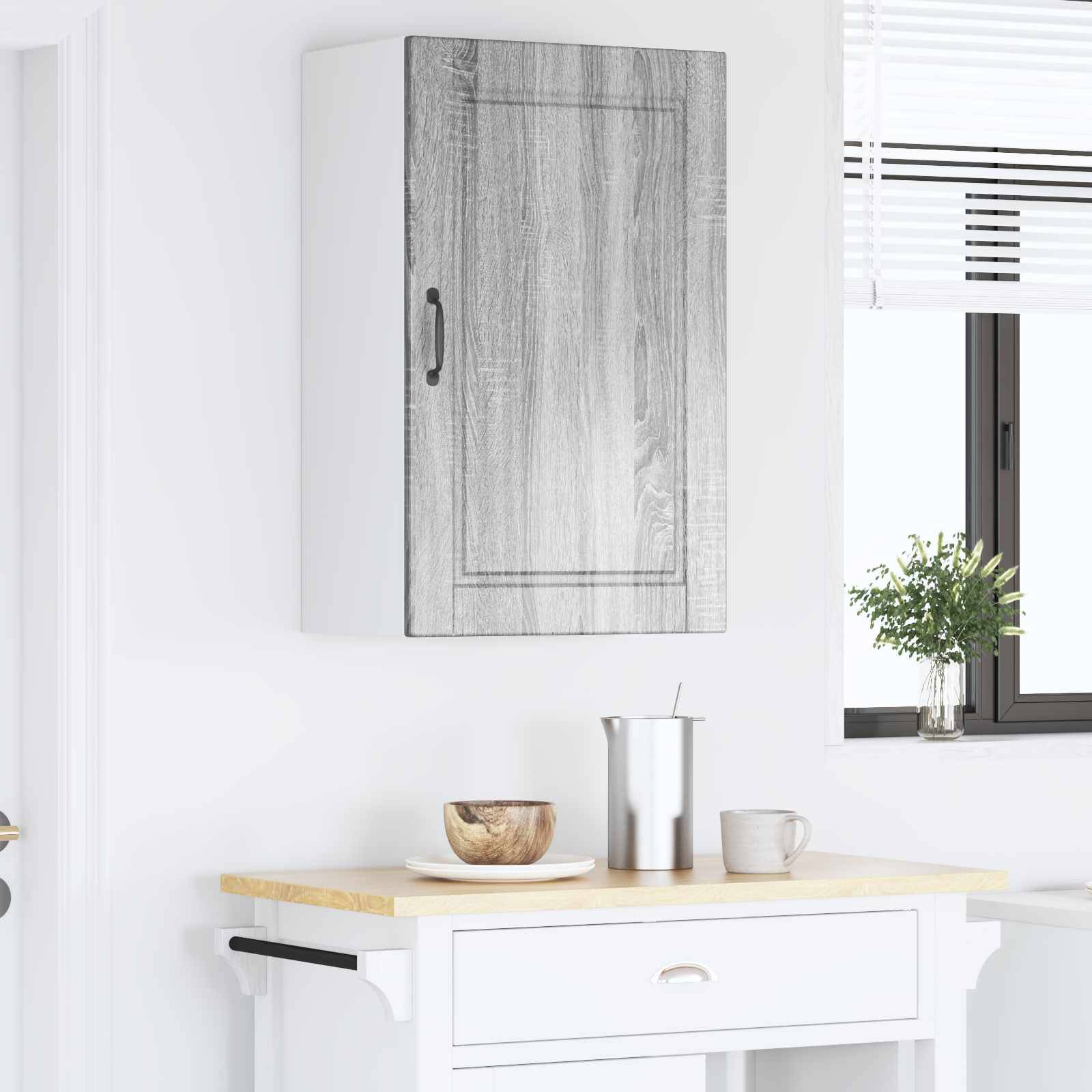 vidaXL Wandschrank PORTO Graues Sonoma 50 x 31 x 80 cm Holzwerkstoff