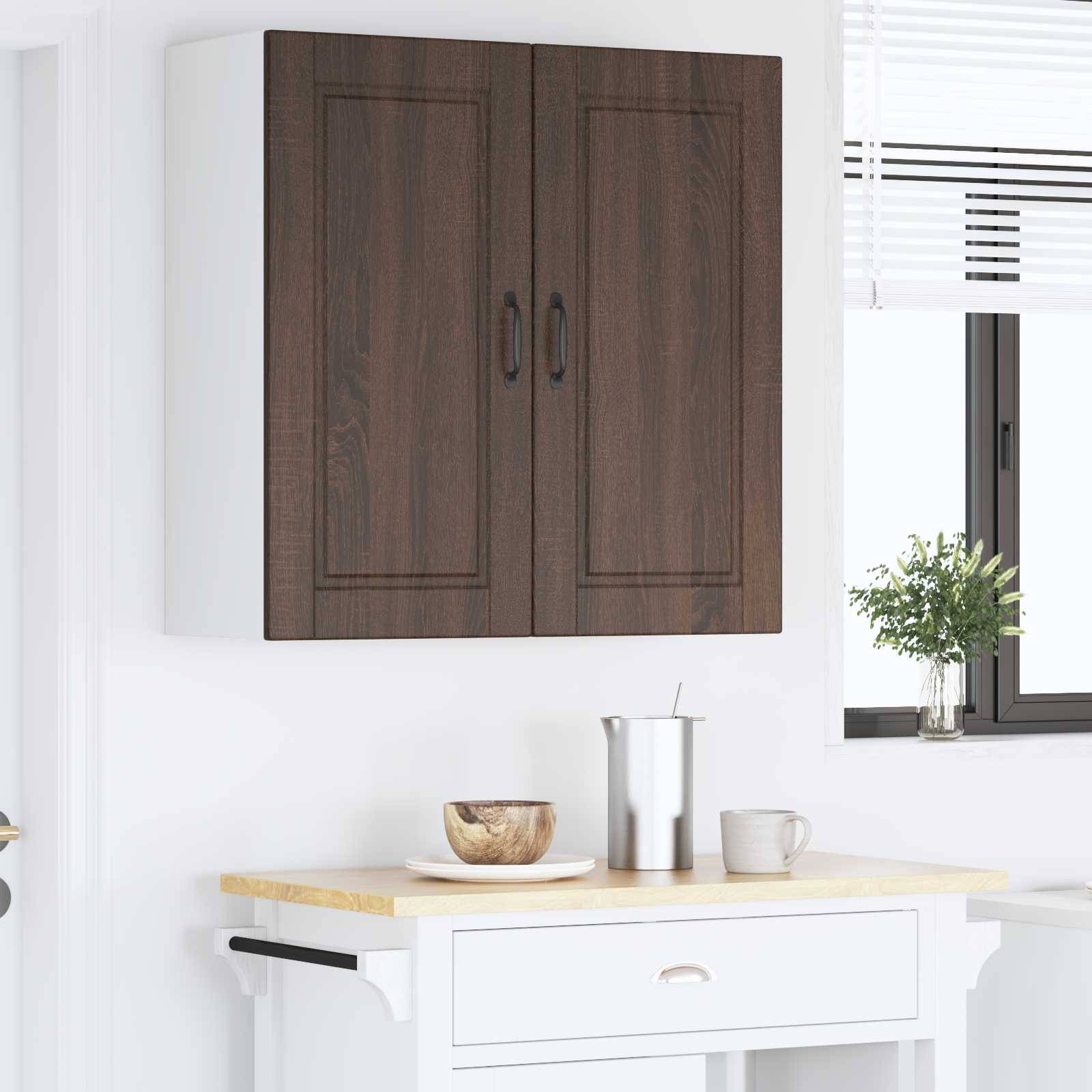 vidaXL Wandschrank PORTO Braun Eichen-Optik 80 x 31 x 80 cm
