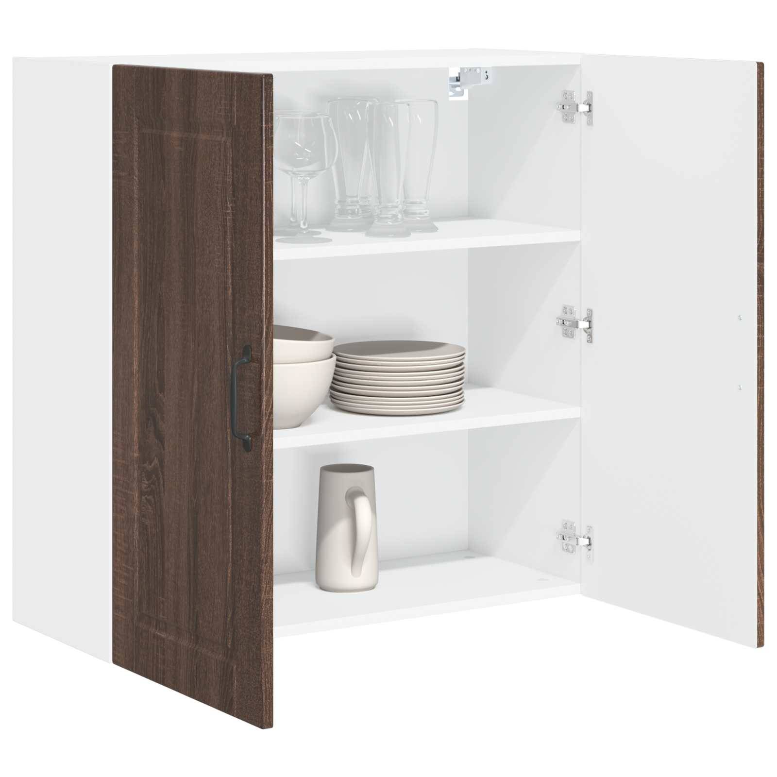 vidaXL Wandschrank PORTO Braun Eichen-Optik 80 x 31 x 80 cm