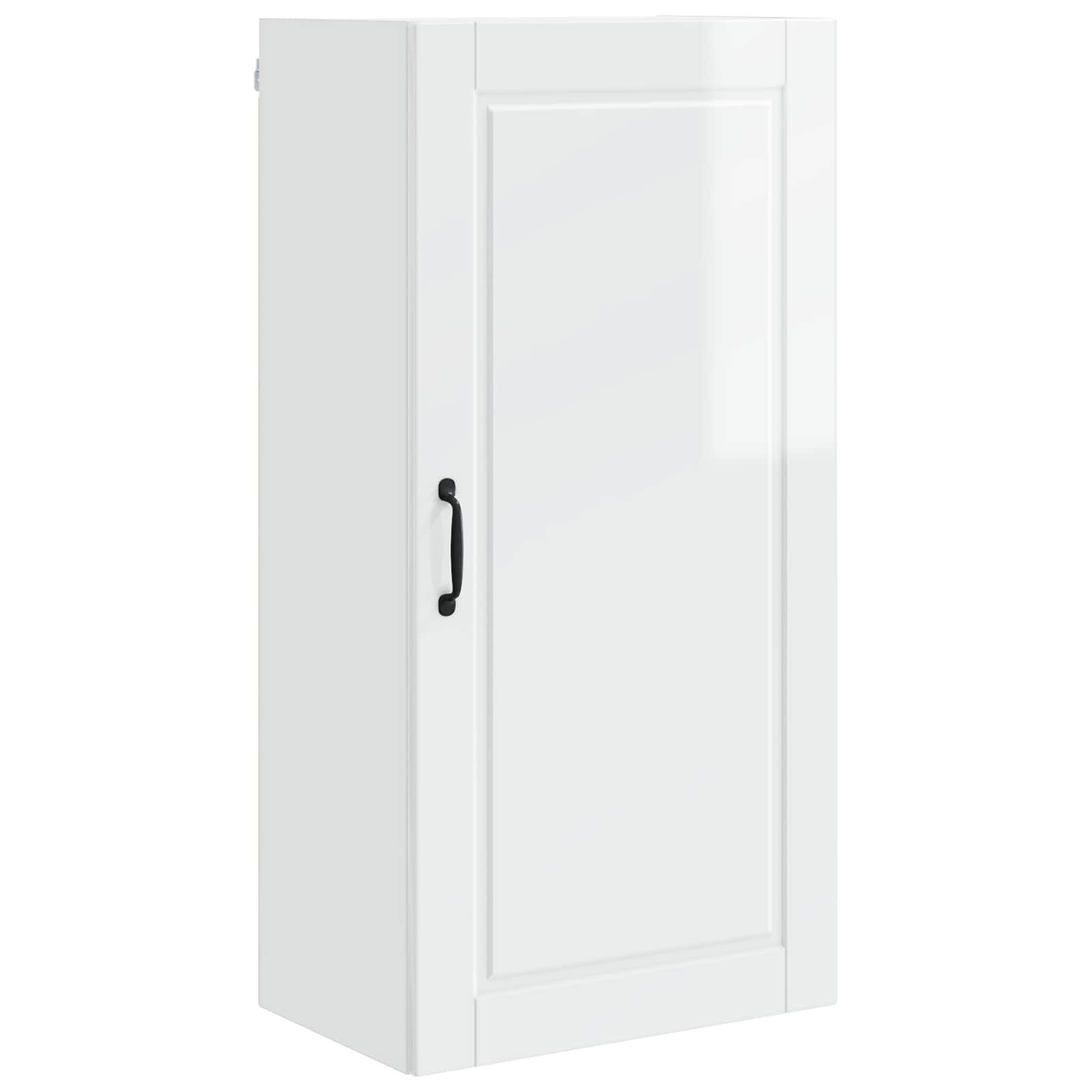 vidaXL Wandschrank PORTO Hochglanz Weiß 50 x 31 x 100 cm Holzwerkstoff