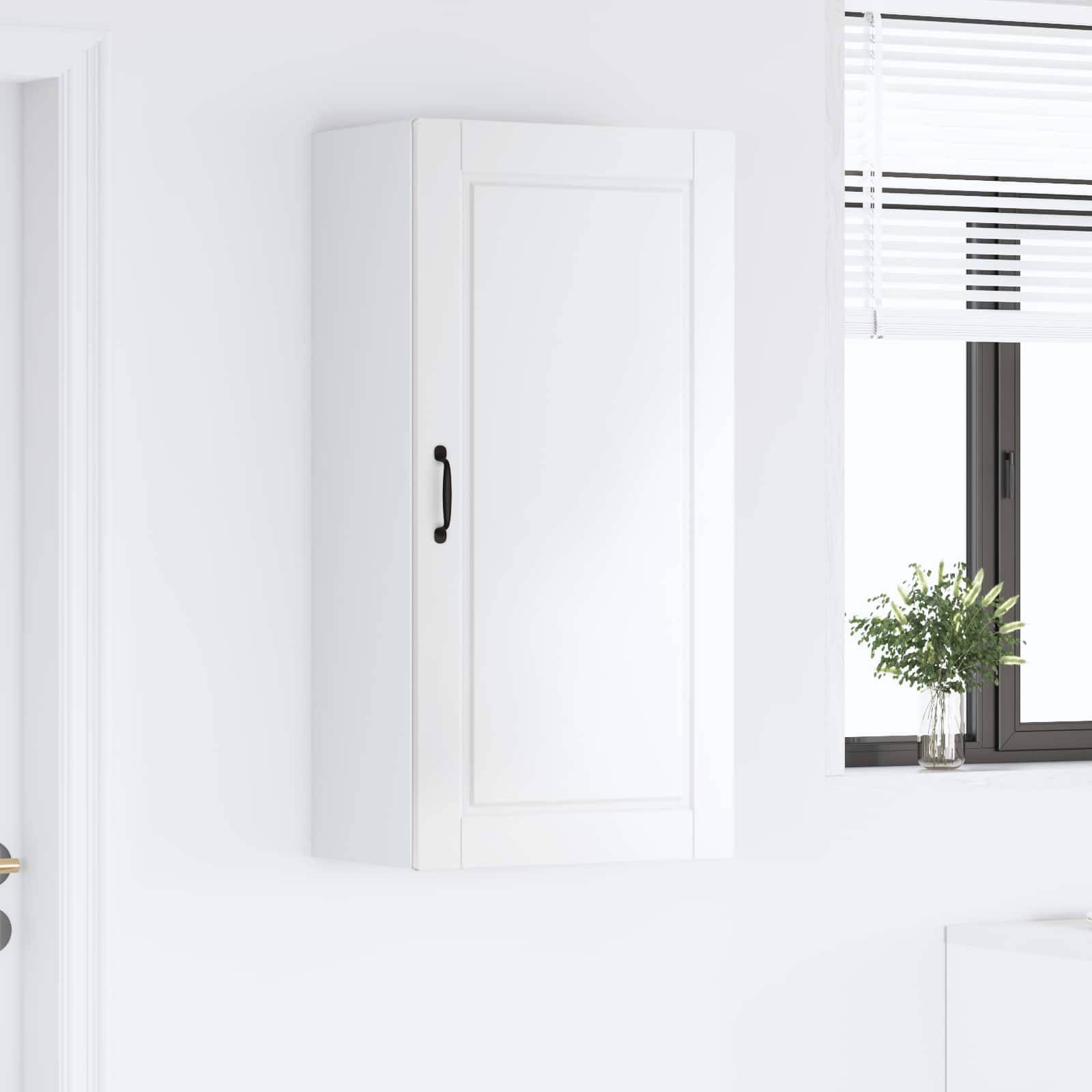vidaXL Wandschrank PORTO Hochglanz Weiß 50 x 31 x 100 cm Holzwerkstoff