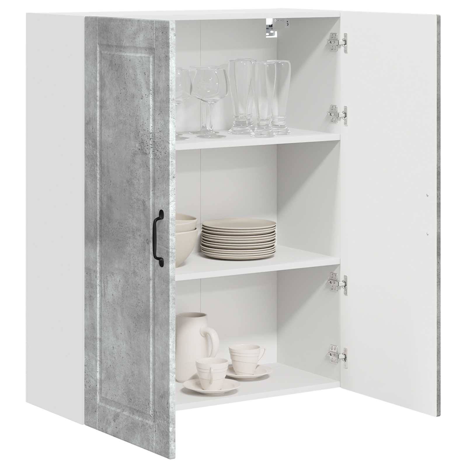 vidaXL Wandschrank PORTO Beton Grau 80 x 31 x 100 cm Holzwerkstoff