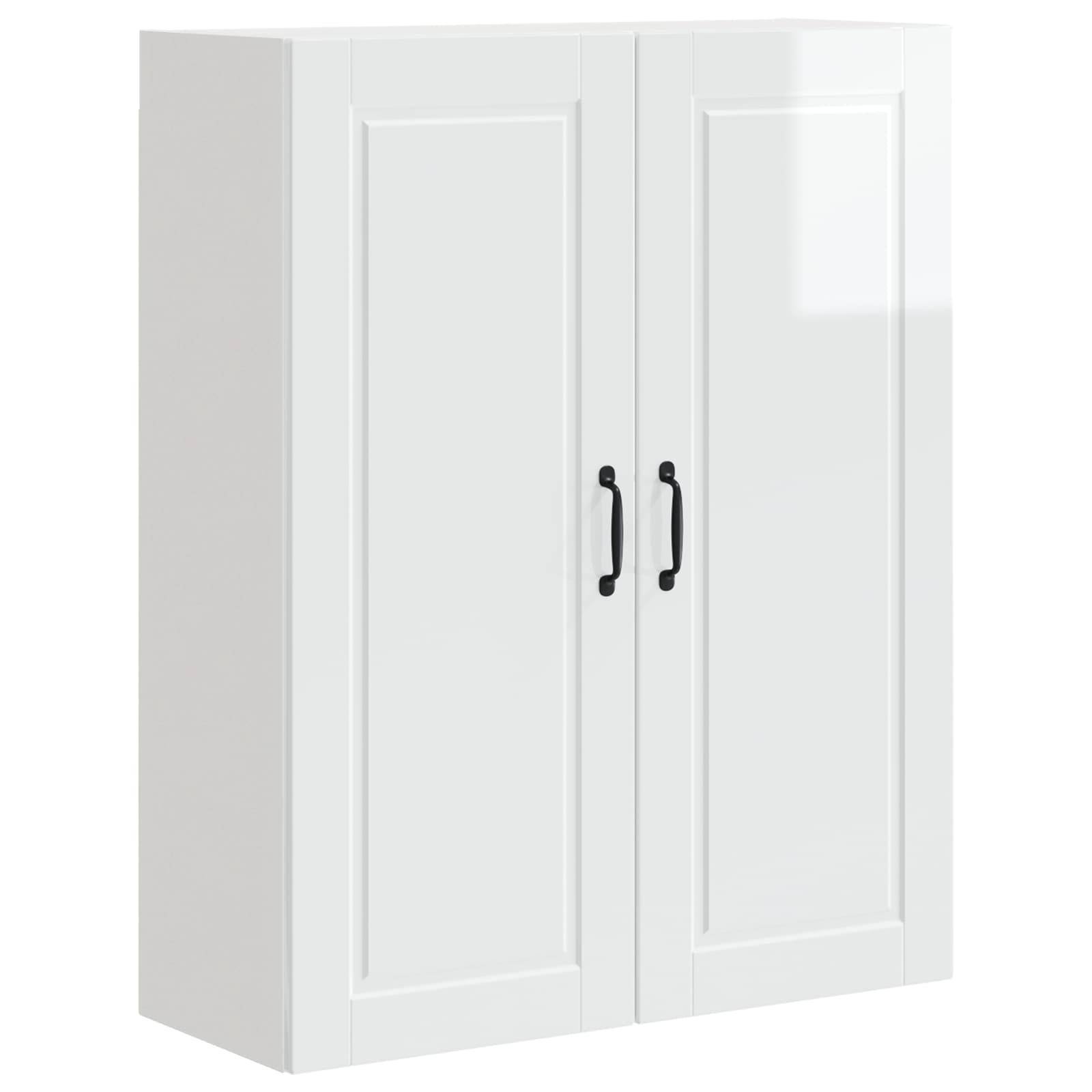 vidaXL Wandschrank PORTO Hochglanz Weiß 80 x 31 x 100 cm Holzwerkstoff