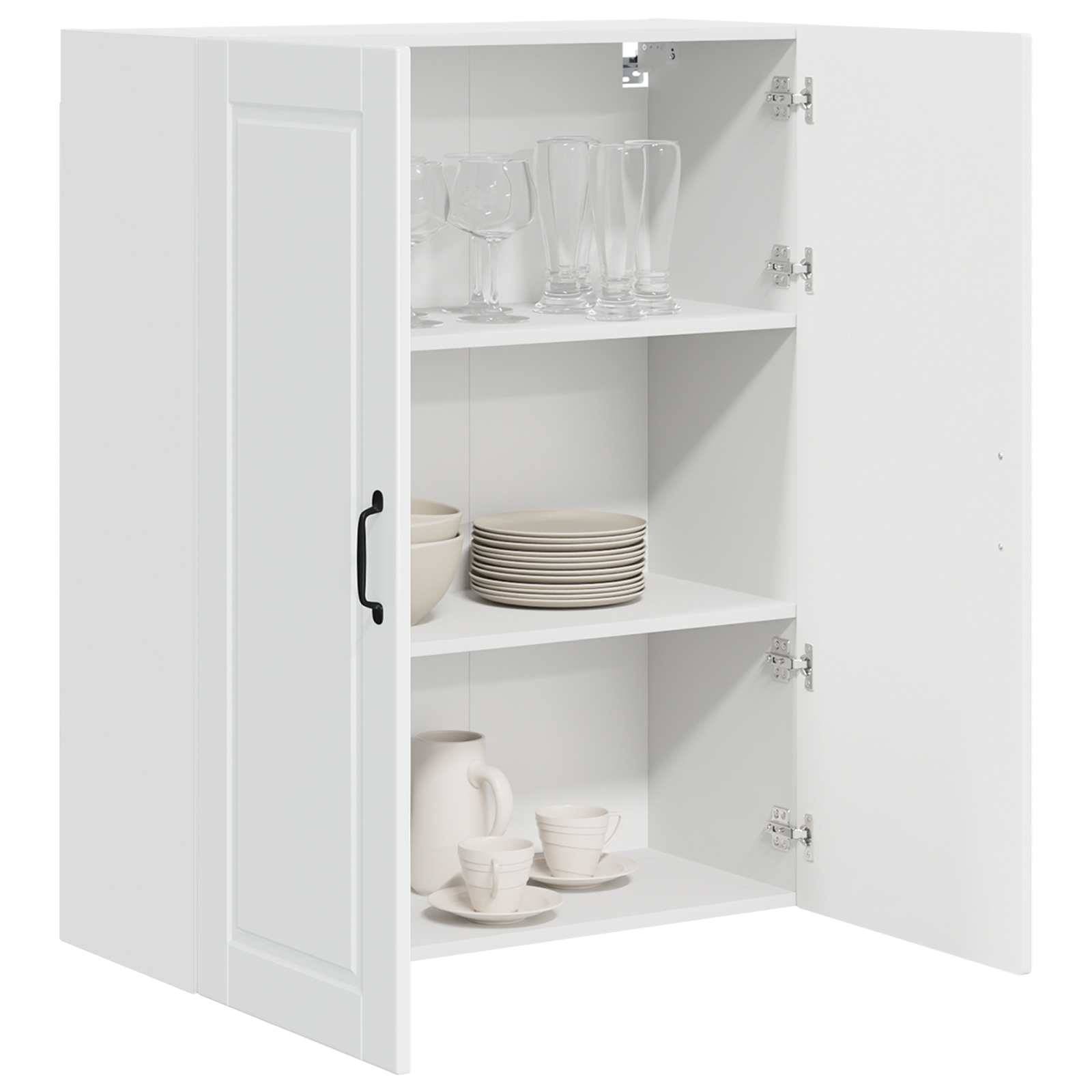 vidaXL Wandschrank PORTO Hochglanz Weiß 80 x 31 x 100 cm Holzwerkstoff