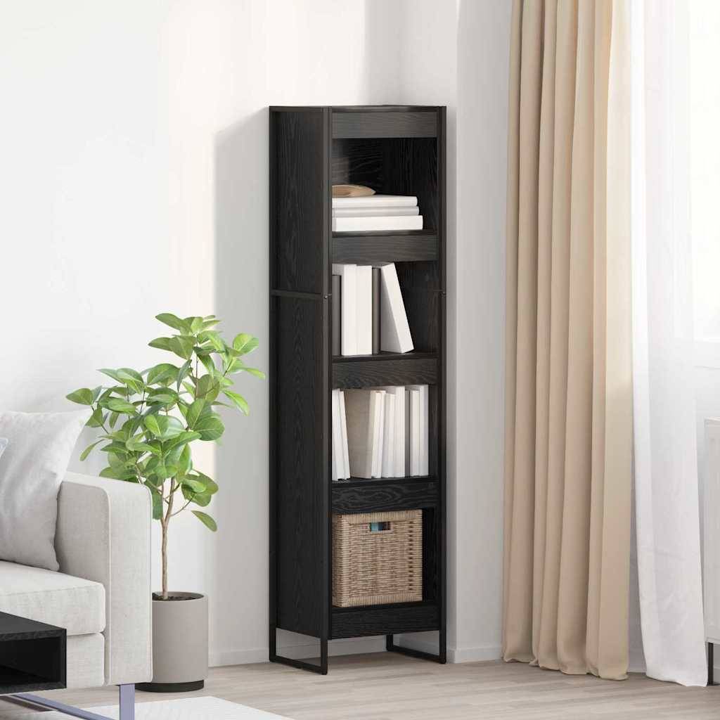 vidaXL Bücherregal Schwarz Eichen-Optik 40 x 30 x 155 cm Holzwerkstoff