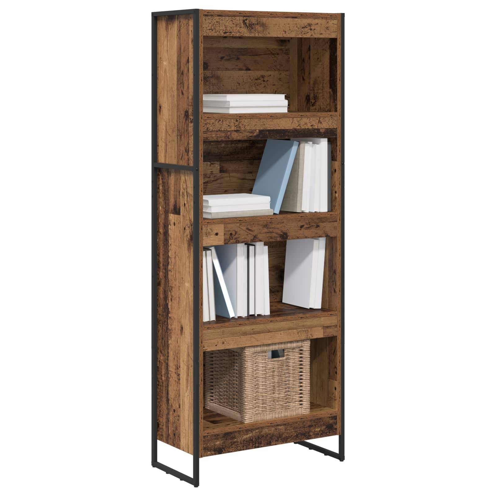 vidaXL Bücherregal Altholz 60 x 30 x 155 cm Holzwerkstoff