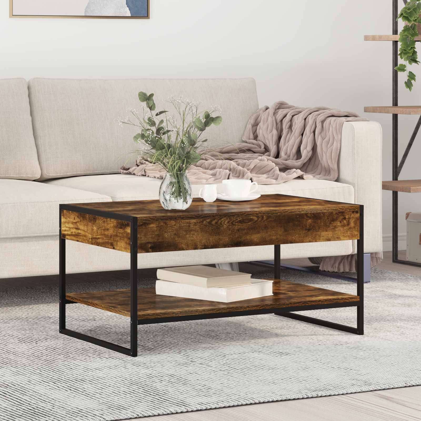 vidaXL Couchtisch Raucharbe 80 x 50 x 40 cm Holzwerkstoff