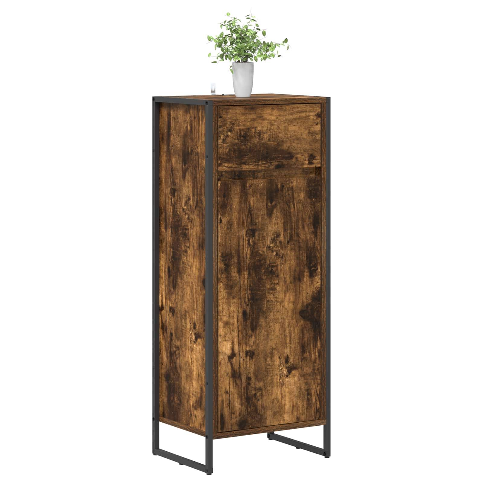 vidaXL Badezimmerschrank Raucharbe 40 x 30 x 100 cm Holzwerkstoff
