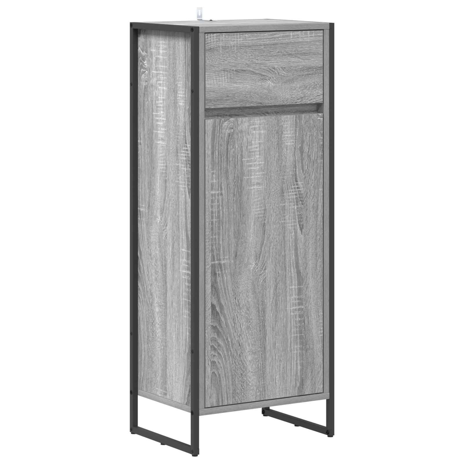vidaXL Badezimmerschrank Graues Sonoma 40 x 30 x 100 cm Holzwerkstoff