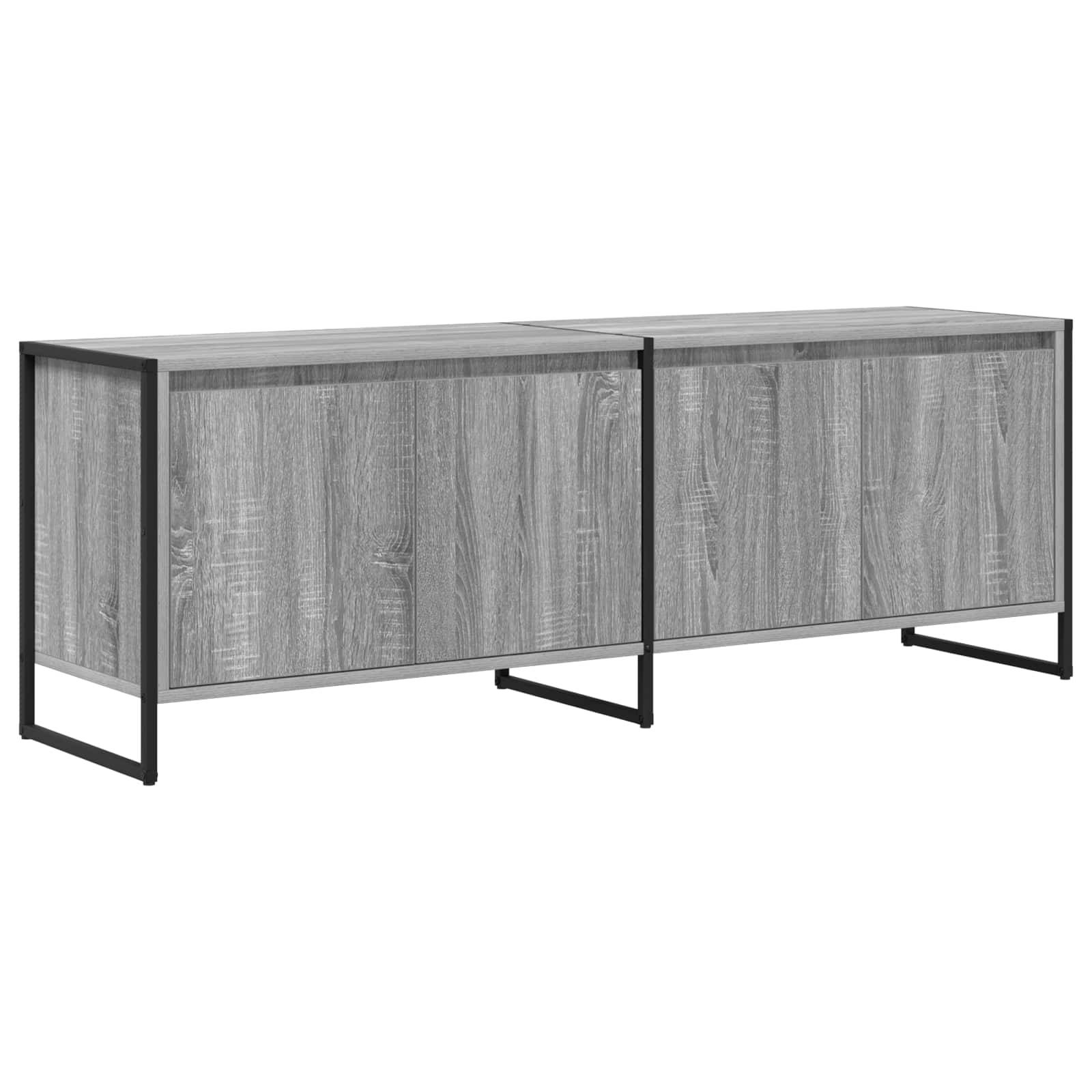 vidaXL TV-Schränk Graues Sonoma 140 x 36 x 49,5 cm Holzwerkstoff