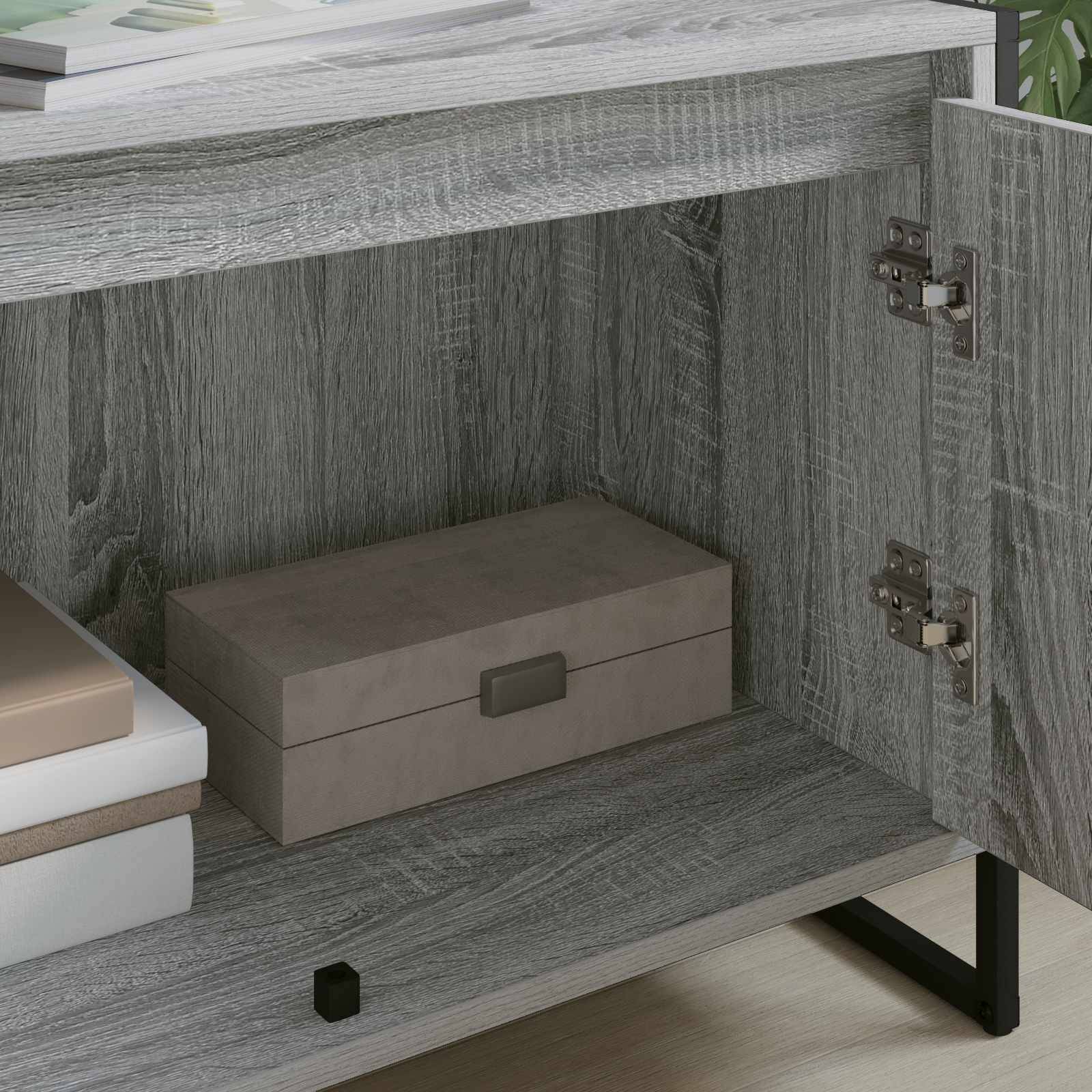 vidaXL TV-Schränk Graues Sonoma 140 x 36 x 49,5 cm Holzwerkstoff