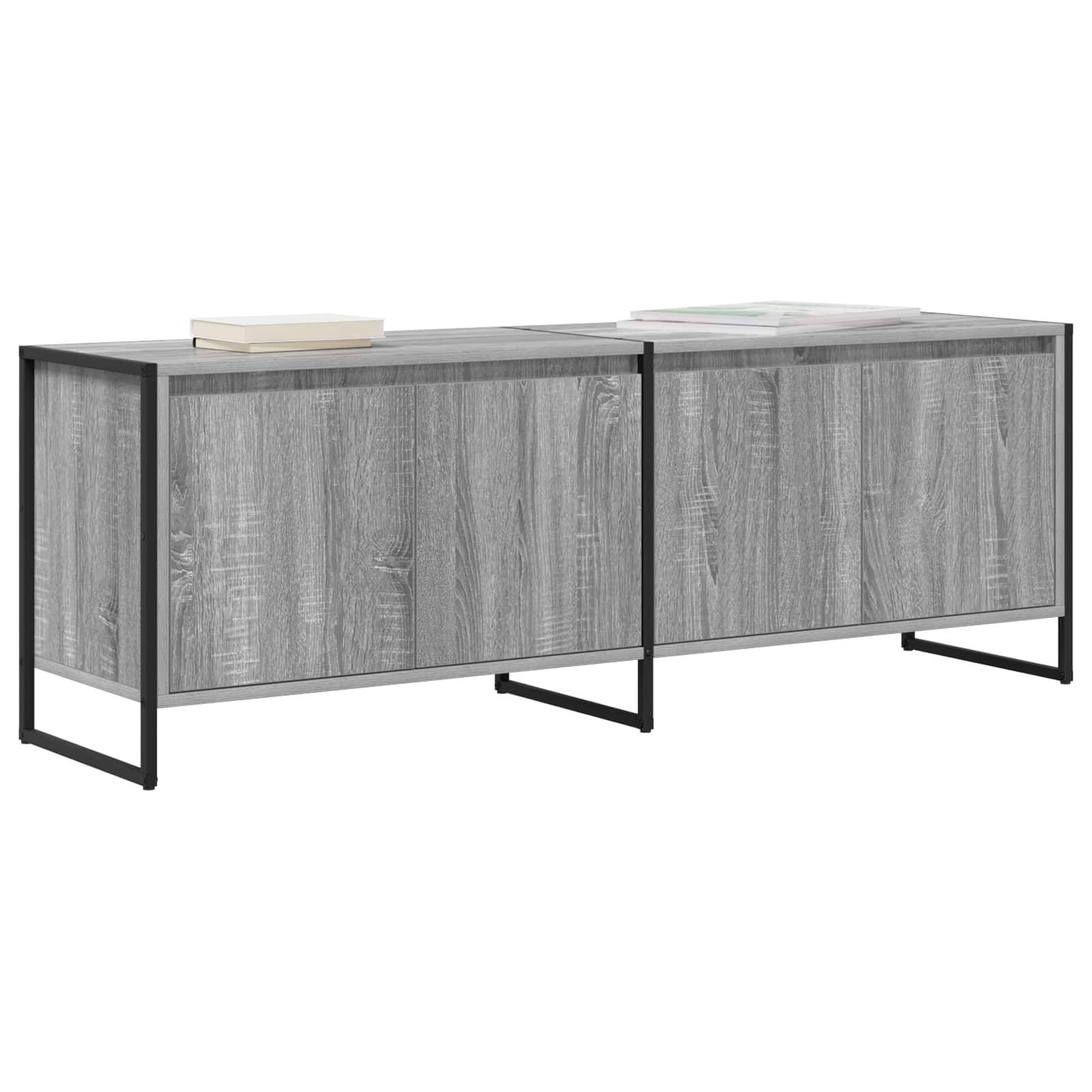 vidaXL TV-Schränk Graues Sonoma 140 x 36 x 49,5 cm Holzwerkstoff