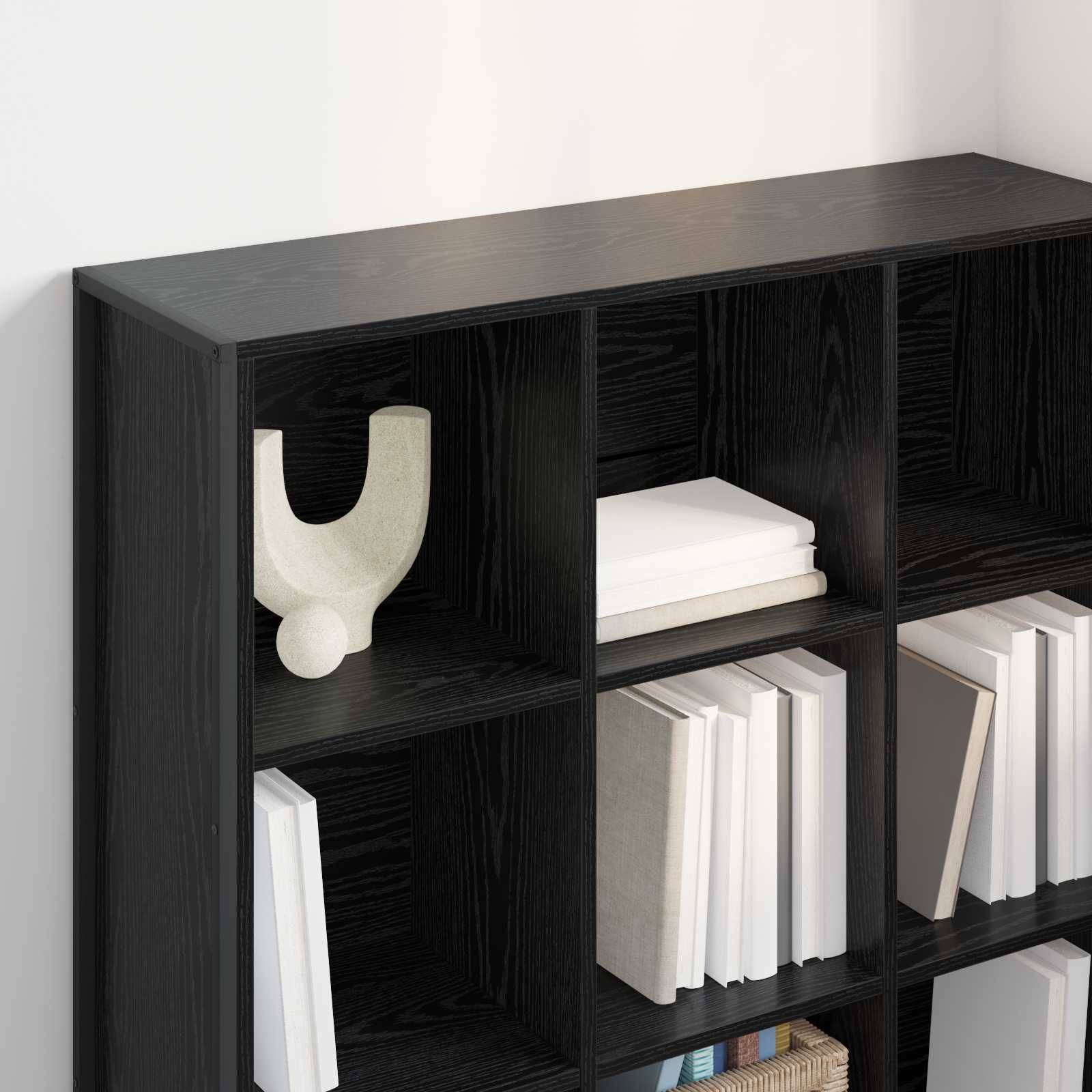 vidaXL Bücherregal Schwarz Eichen-Optik 99,5 x 30 x 108,5 cm