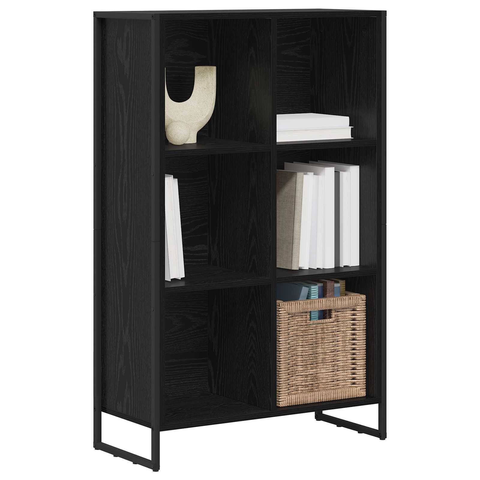 vidaXL Bücherregal Schwarz Eichen-Optik 99,5 x 30 x 108,5 cm