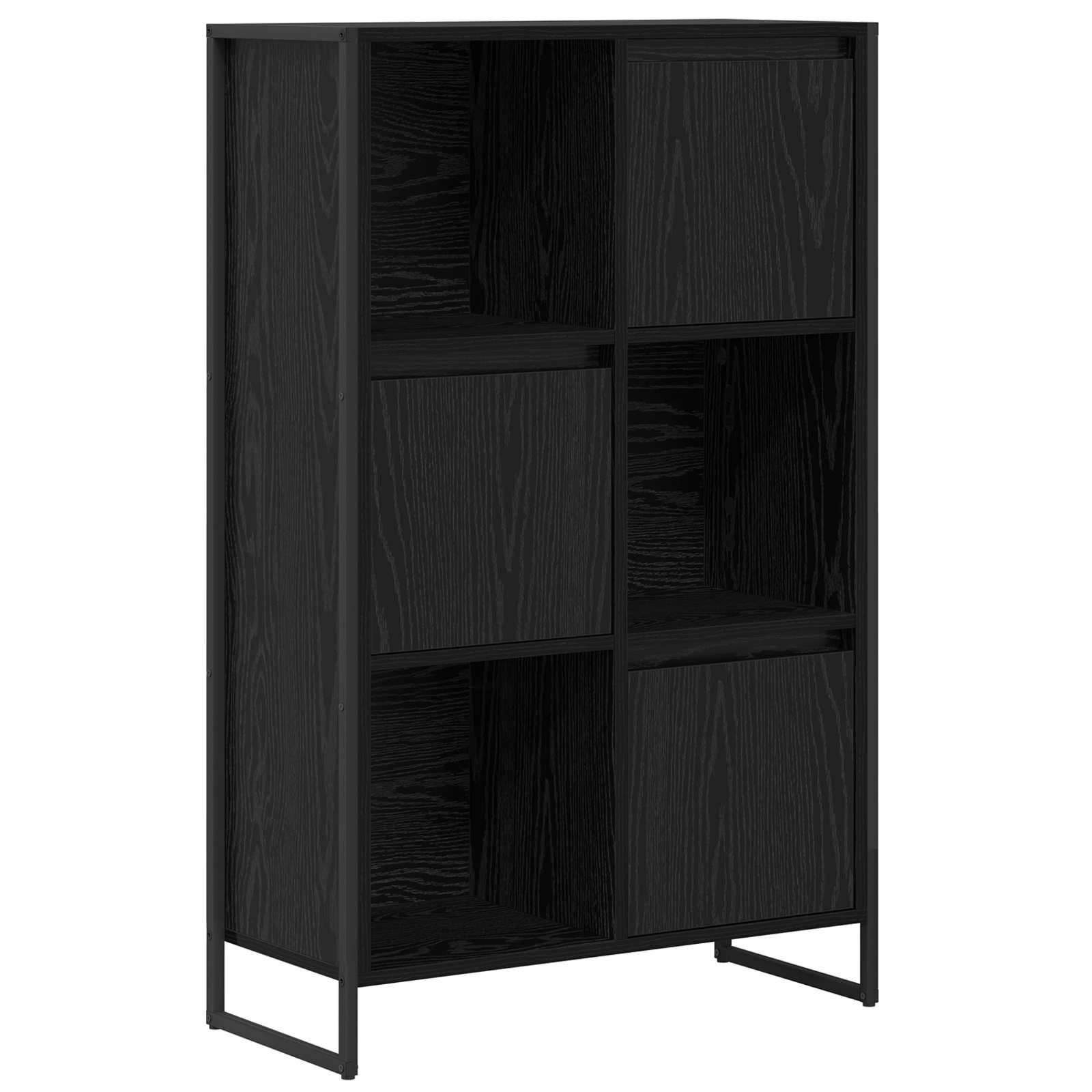 vidaXL Bücherregal Schwarz Eichen-Optik 68 x 30 x 108.5 cm