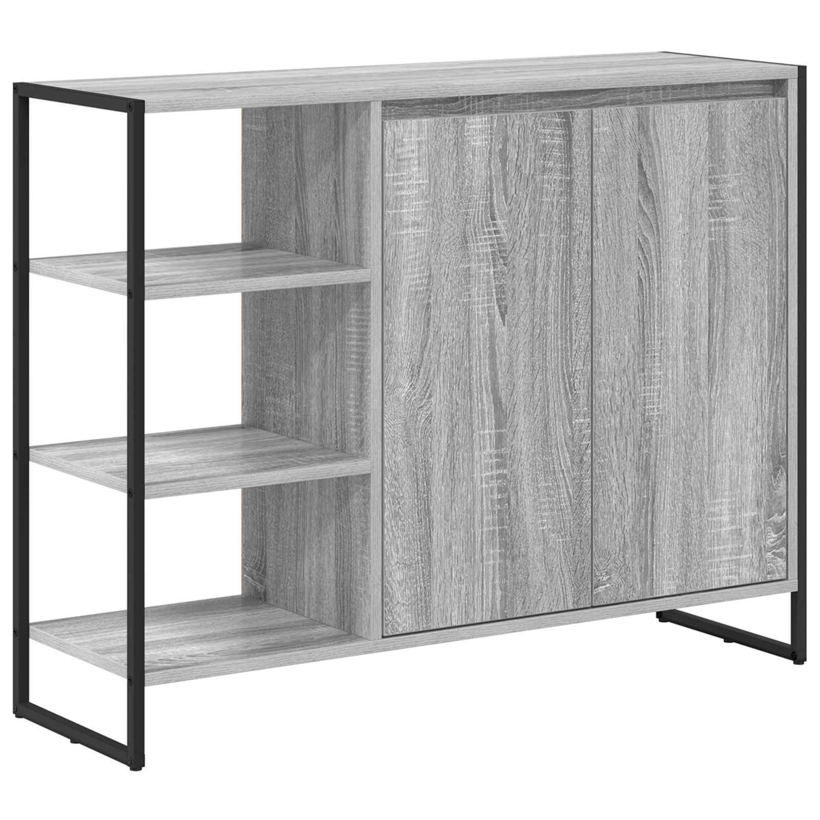 vidaXL Seitenschrank Graues Sonoma 96,5 x 30 x 75 cm Holzwerkstoff