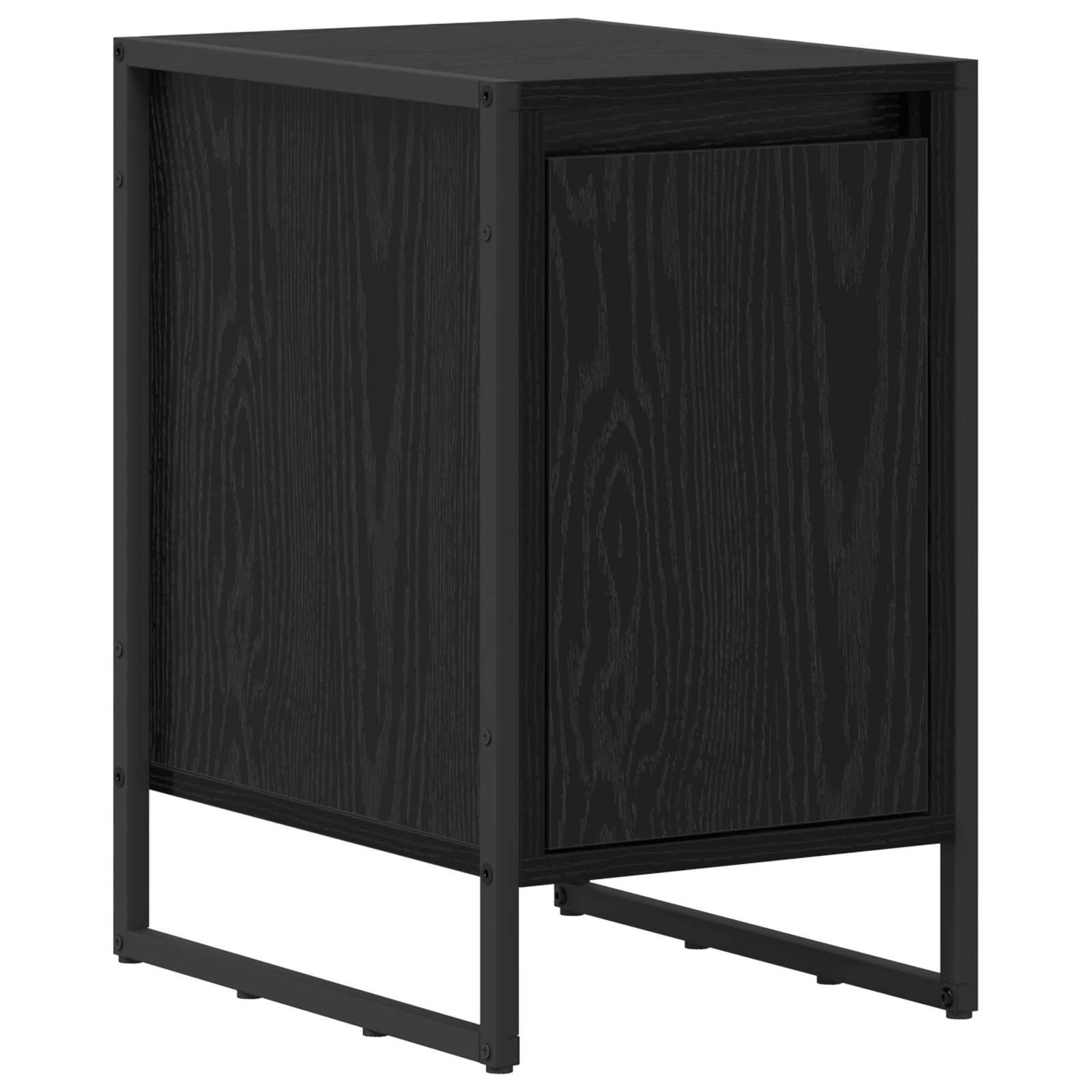 vidaXL Nachttisch Schwarz Eichen-Optik 39,5 x 30 x 50 cm Holzwerkstoff