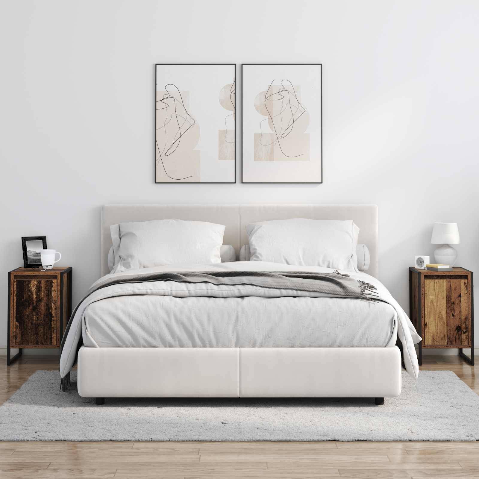 vidaXL Nachttisch Altholz 39,5 x 30 x 50 cm Holzwerkstoff