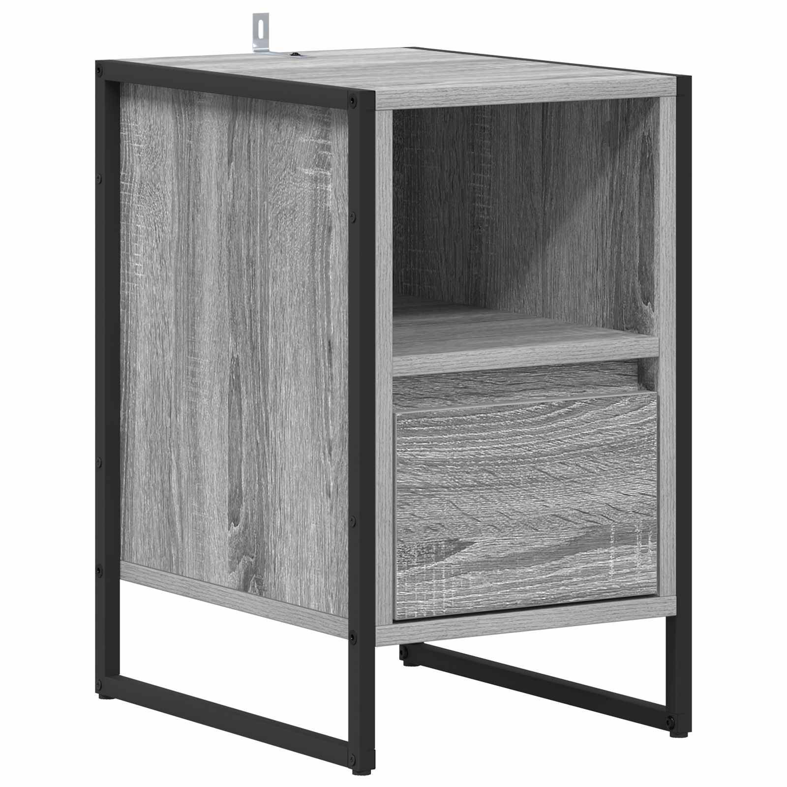 vidaXL Nachttisch Graues Sonoma 39,5 x 30 x 50 cm Holzwerkstoff