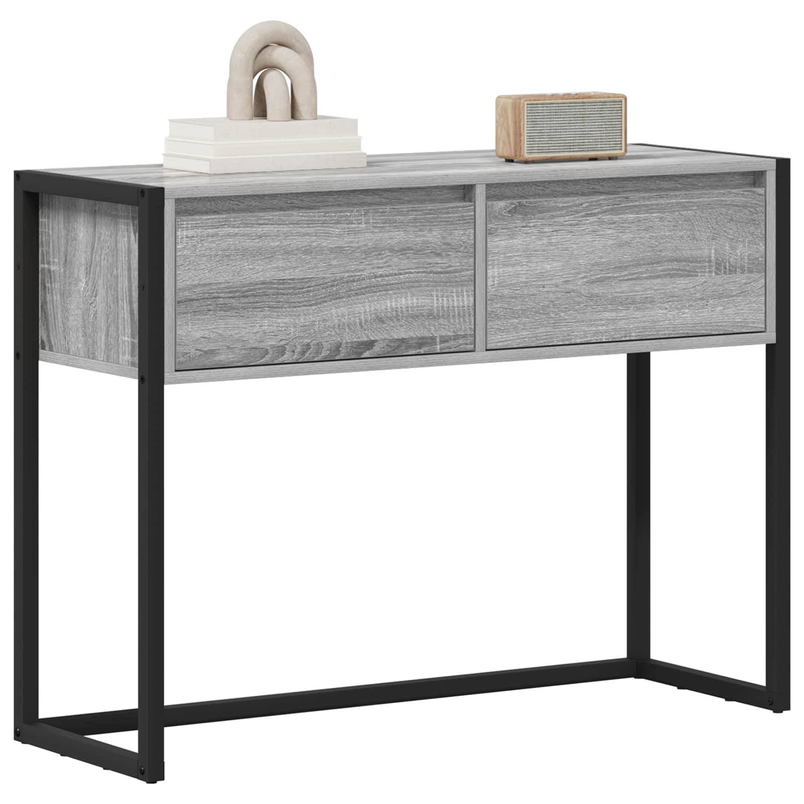 vidaXL Beistelltisch Graues Sonoma 100 x 36 x 75 cm Holzwerkstoff