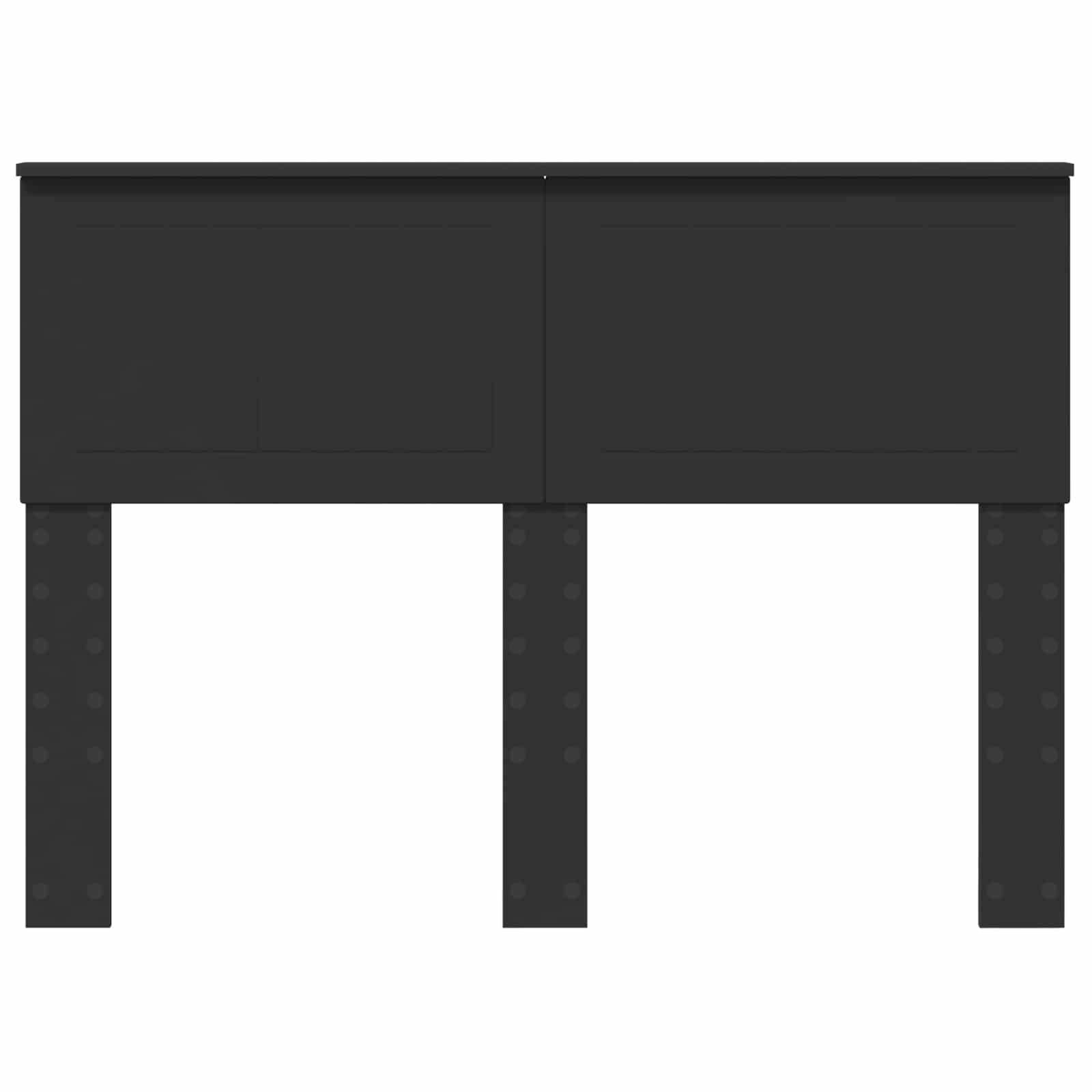Schwarzer Konsolentisch mit einfachem Design, ausgestattet mit zwei Schubladen und vier stabilen Beinen. Geeignet für die Verwendung im Wohnzimmer oder in der Diele.