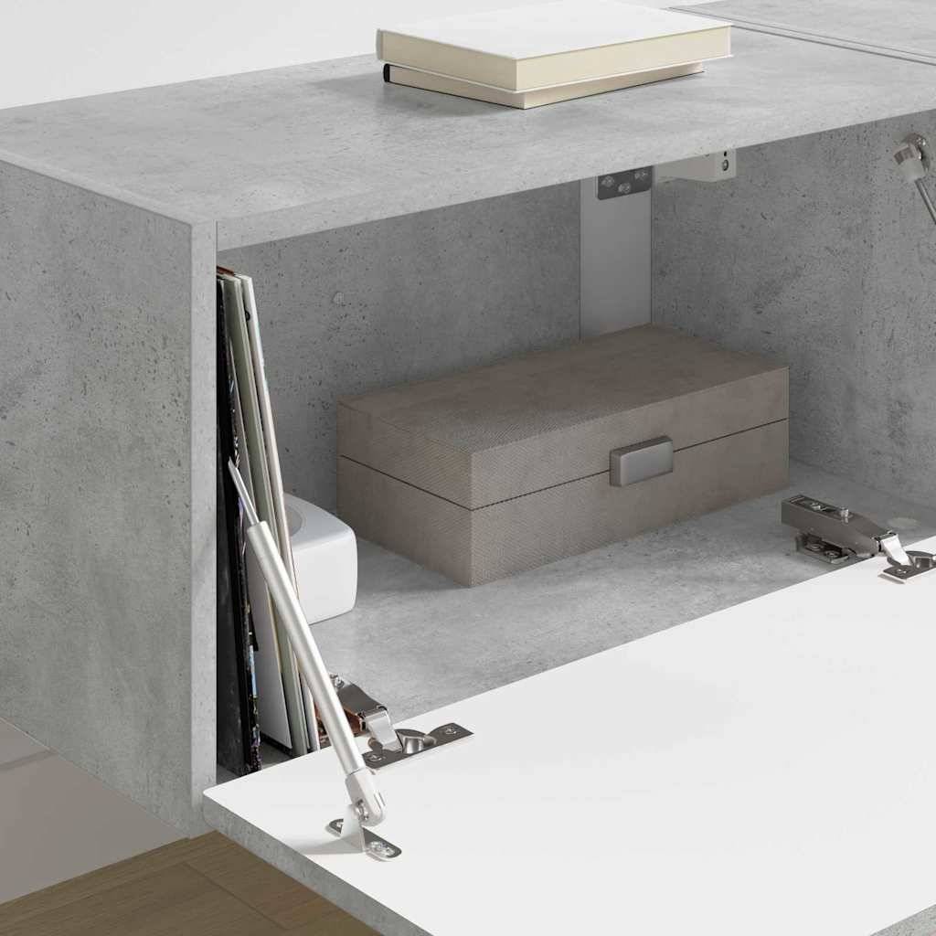 vidaXL TV-Wandschrank 2 pcs Beton 60 x 31 x 29,5 cm Holzwerkstoff