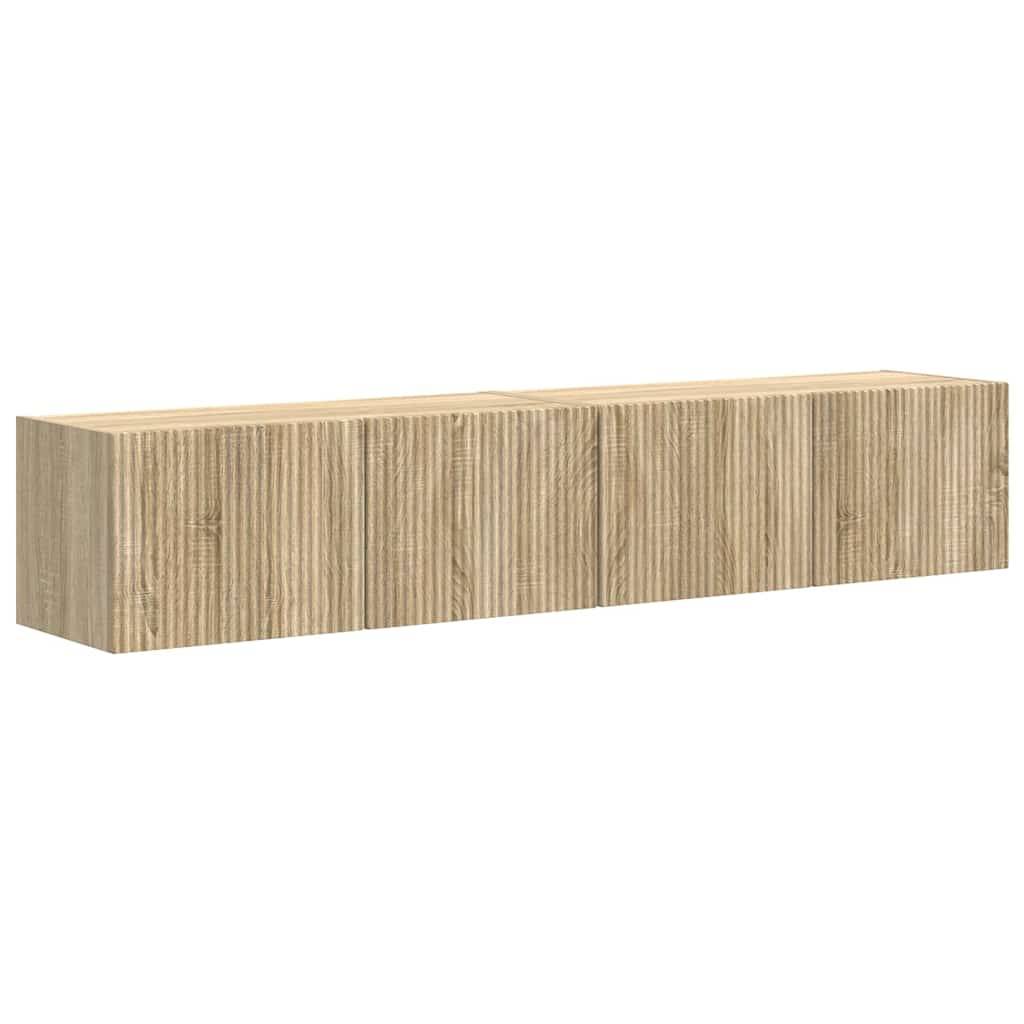 vidaXL TV-Wandschrank 2 pcs Sonoma 78,5 x 31 x 29,5 cm Holzwerkstoff