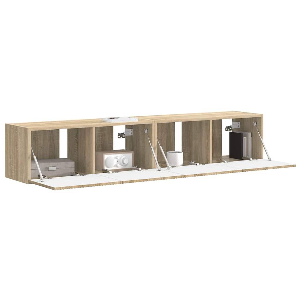 vidaXL TV-Wandschrank 2 pcs Sonoma 78,5 x 31 x 29,5 cm Holzwerkstoff