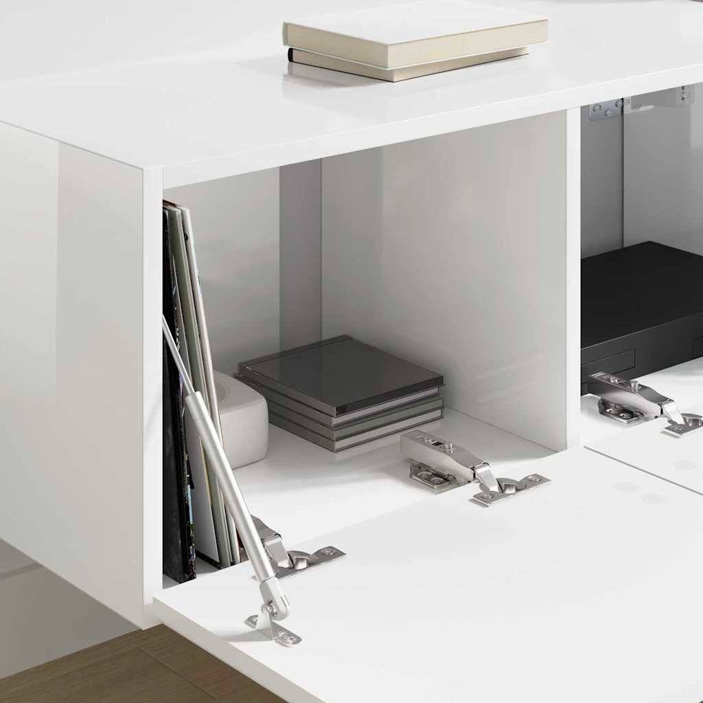 vidaXL TV-Wandschrank Glänzend Weiß 78,5 x 31 x 29,5 cm Holzwerkstoff