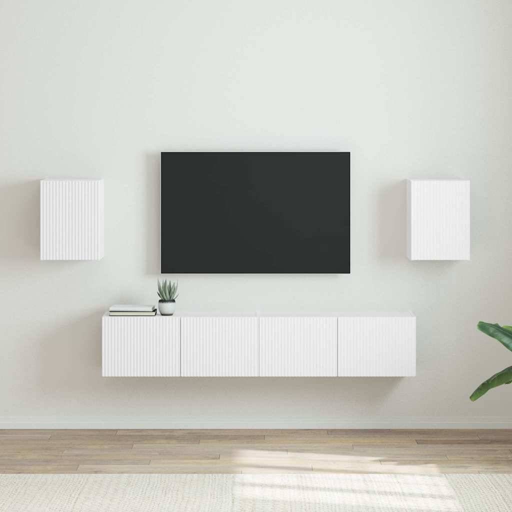 vidaXL TV-Wandschrank 2 pcs Weiß 30 x 31 x 40 cm Holzwerkstoff