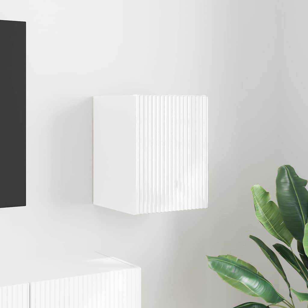 vidaXL TV-Wandschrank Glänzend Weiß 30 x 31 x 40 cm Holzwerkstoff