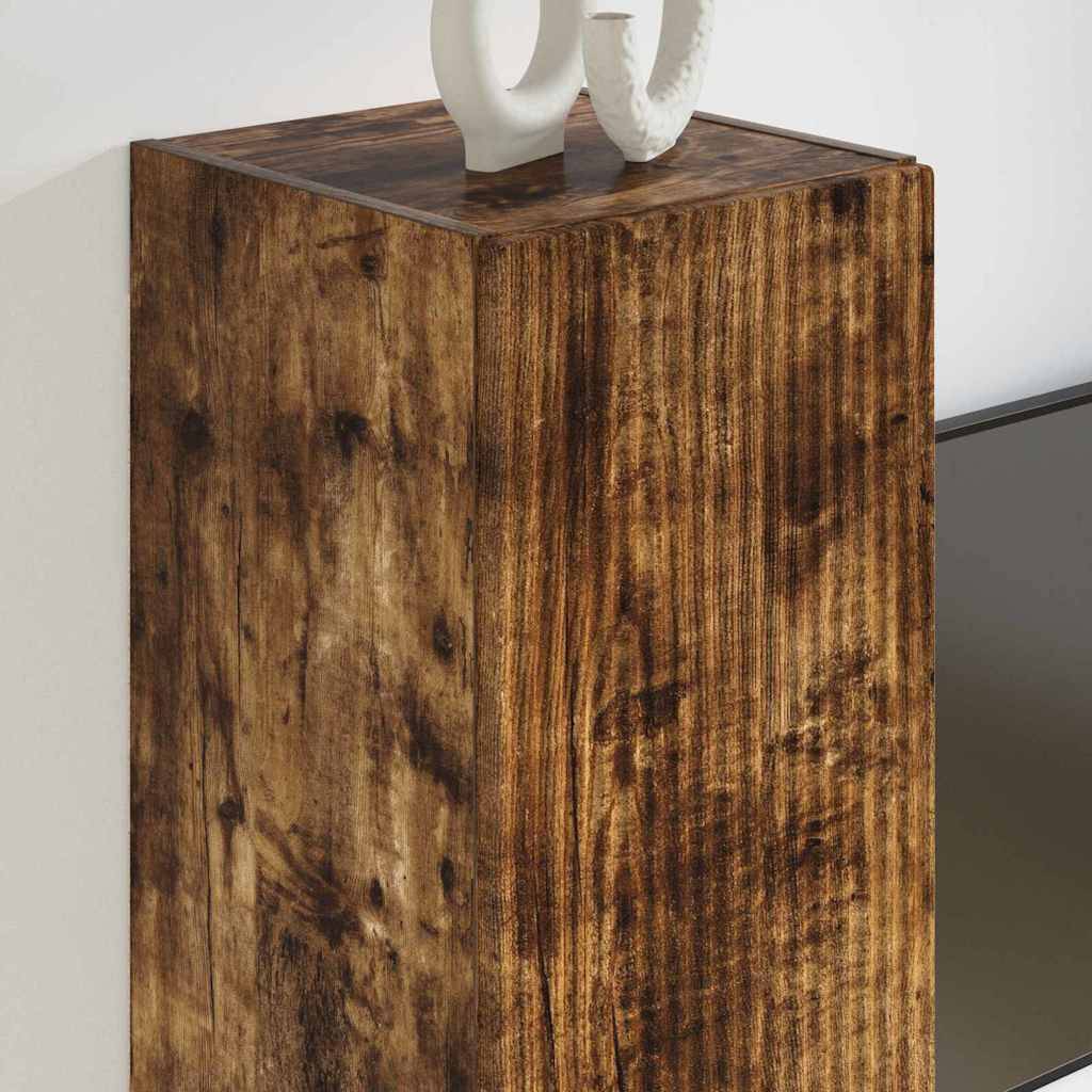 vidaXL TV-Wandschrank 2 pcs Geräucherte Eiche 30 x 31 x 60 cm