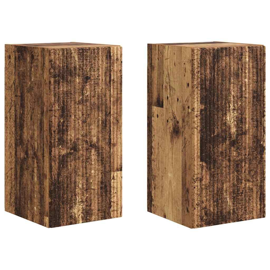 vidaXL TV-Wandschrank 2 pcs Altholz 30 x 31 x 60 cm Holzwerkstoff