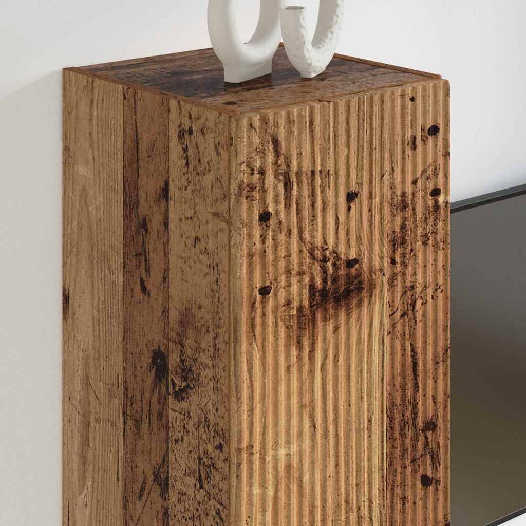 vidaXL TV-Wandschrank 2 pcs Altholz 30 x 31 x 60 cm Holzwerkstoff