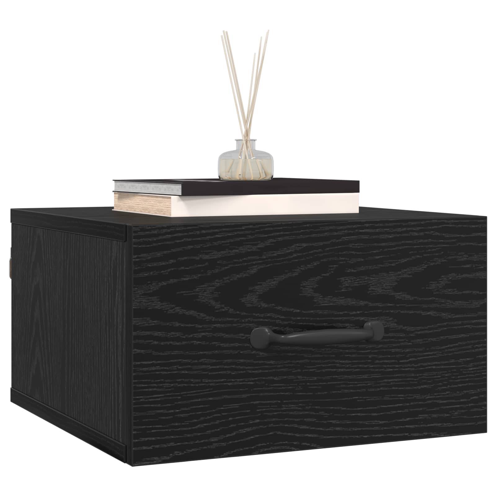 vidaXL Nachttisch Schwarz Eichen-Optik 35 x 35 x 20 cm Holzwerkstoff