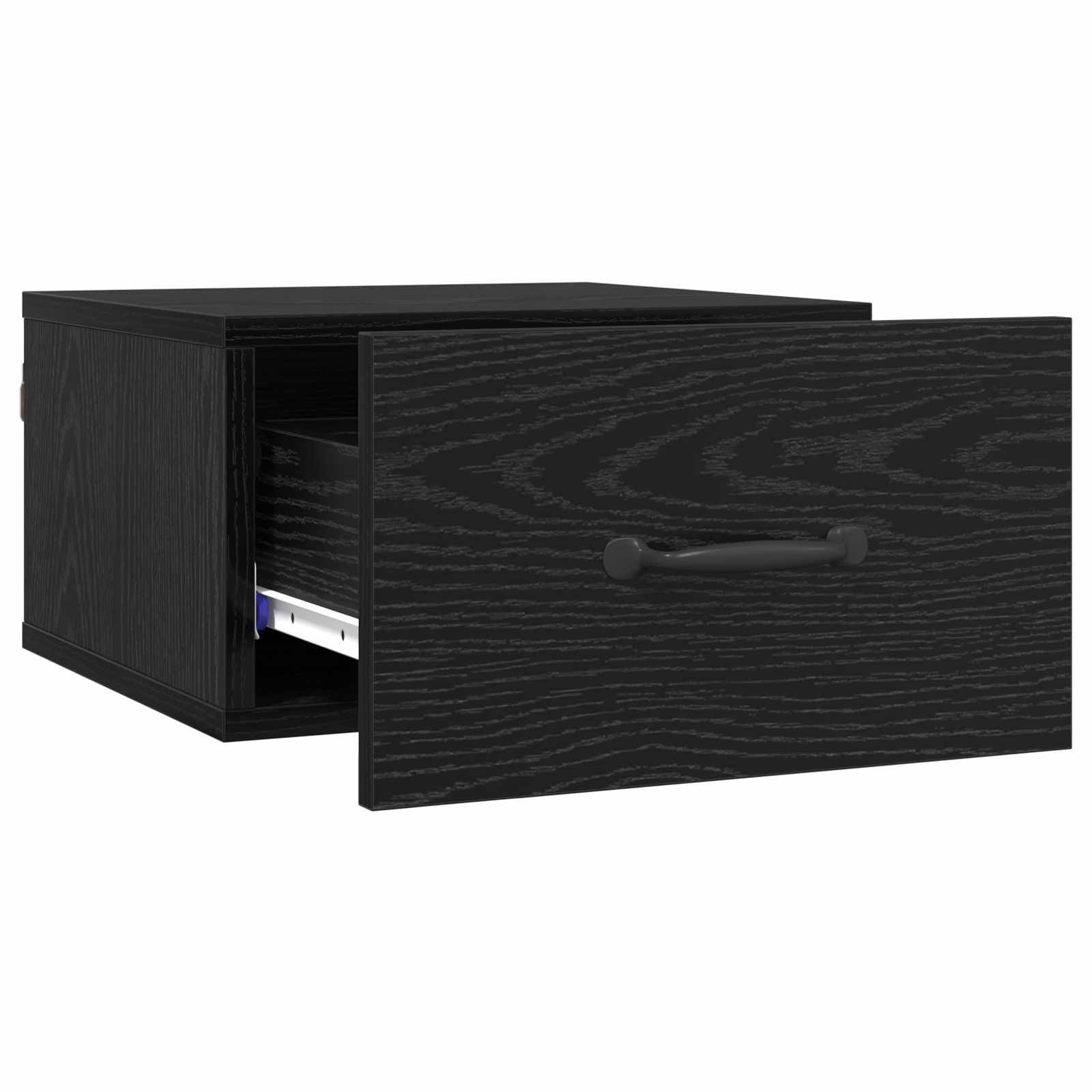 vidaXL Nachttisch Schwarz Eichen-Optik 35 x 35 x 20 cm Holzwerkstoff