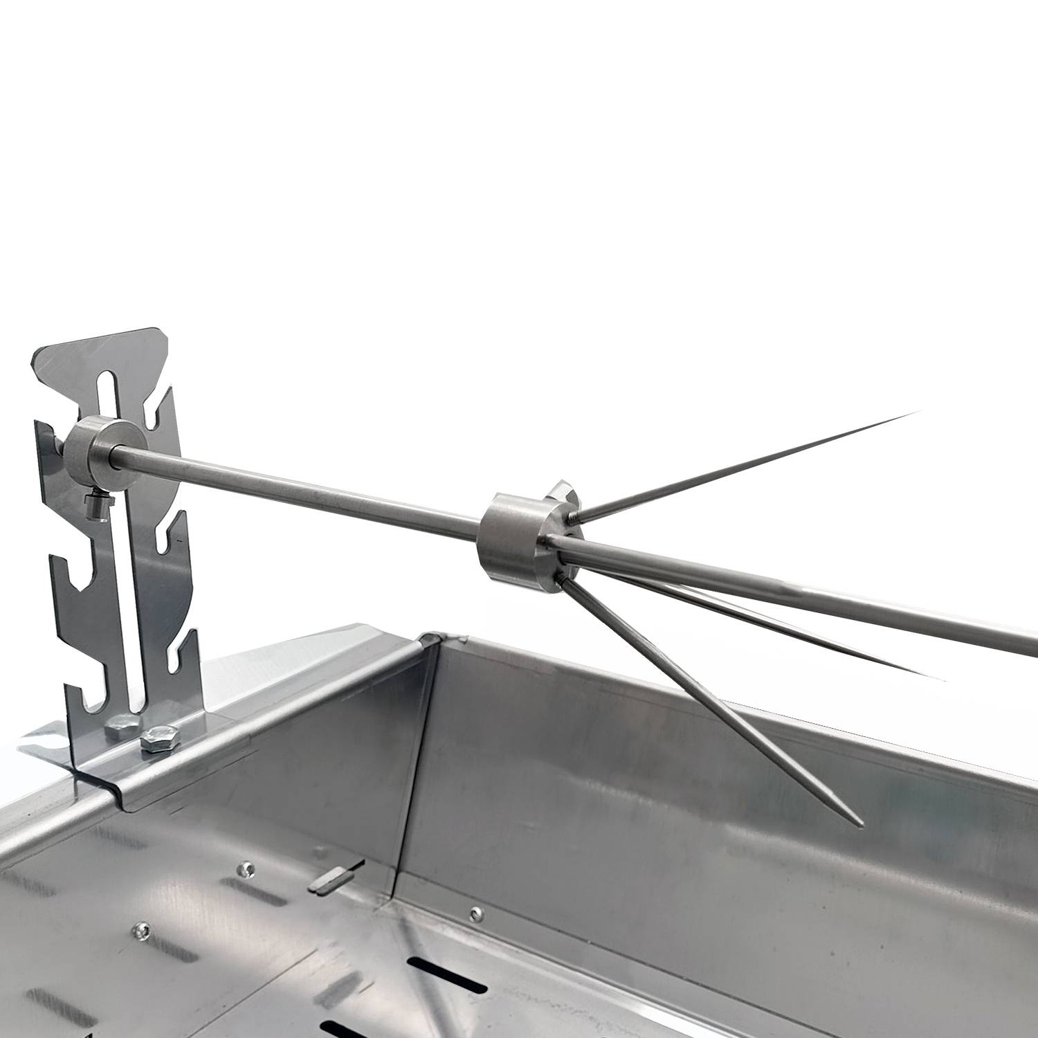 Mangal Ideal Grill Edelstahl 2mm mit Döner Hähnchen Drehspieß Motor