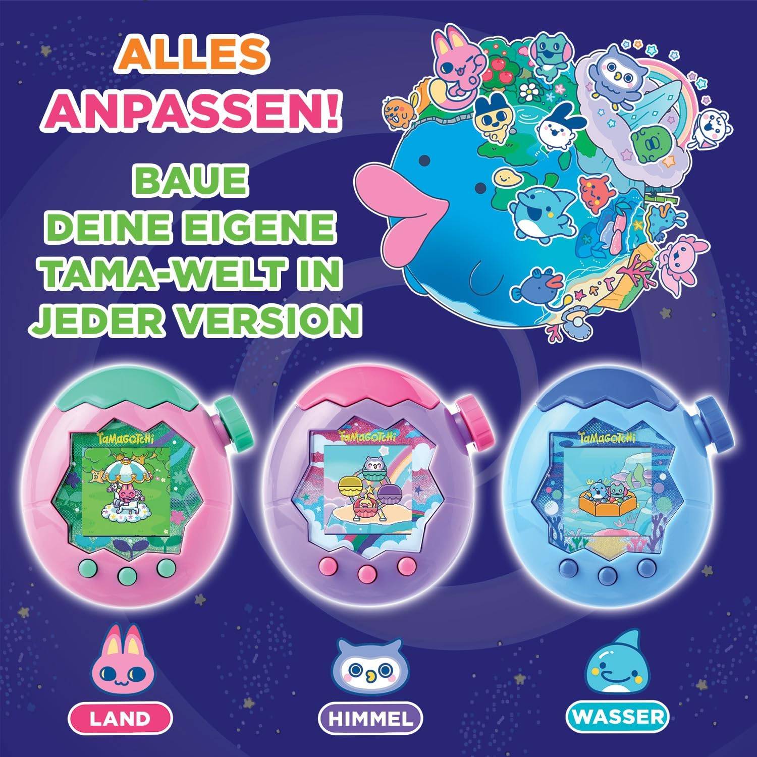 Bandai Tamagotchi Paradise Wasser Virtuelles Haustier Interaktiv 6+ deutsch