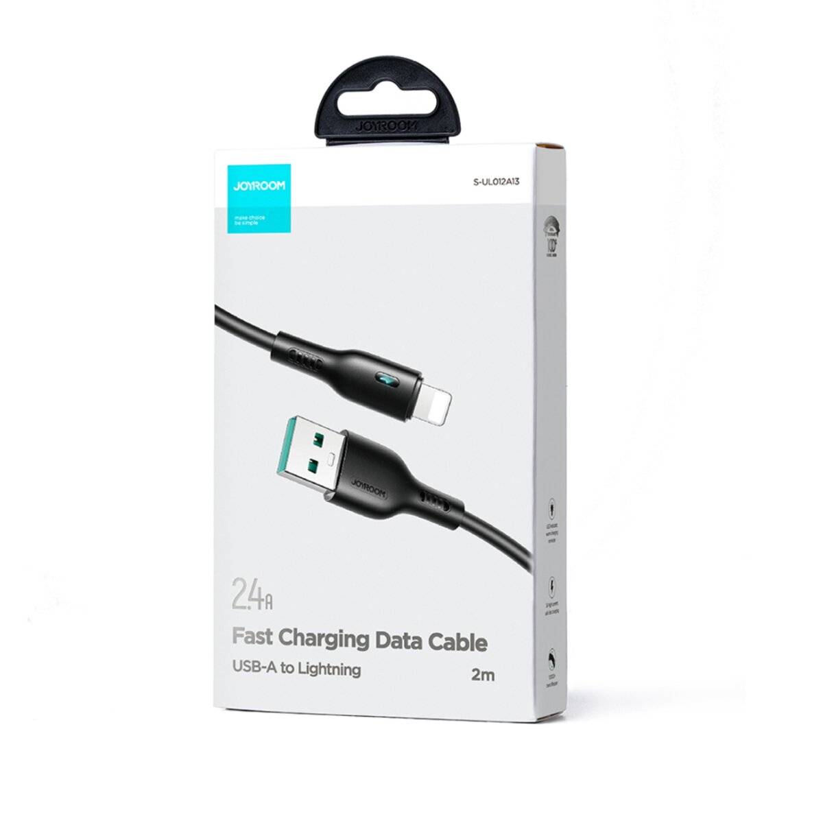 Joyroom Premium Series A13 USB-A auf Lightning Kabel 2,4A 2m – Schwarz