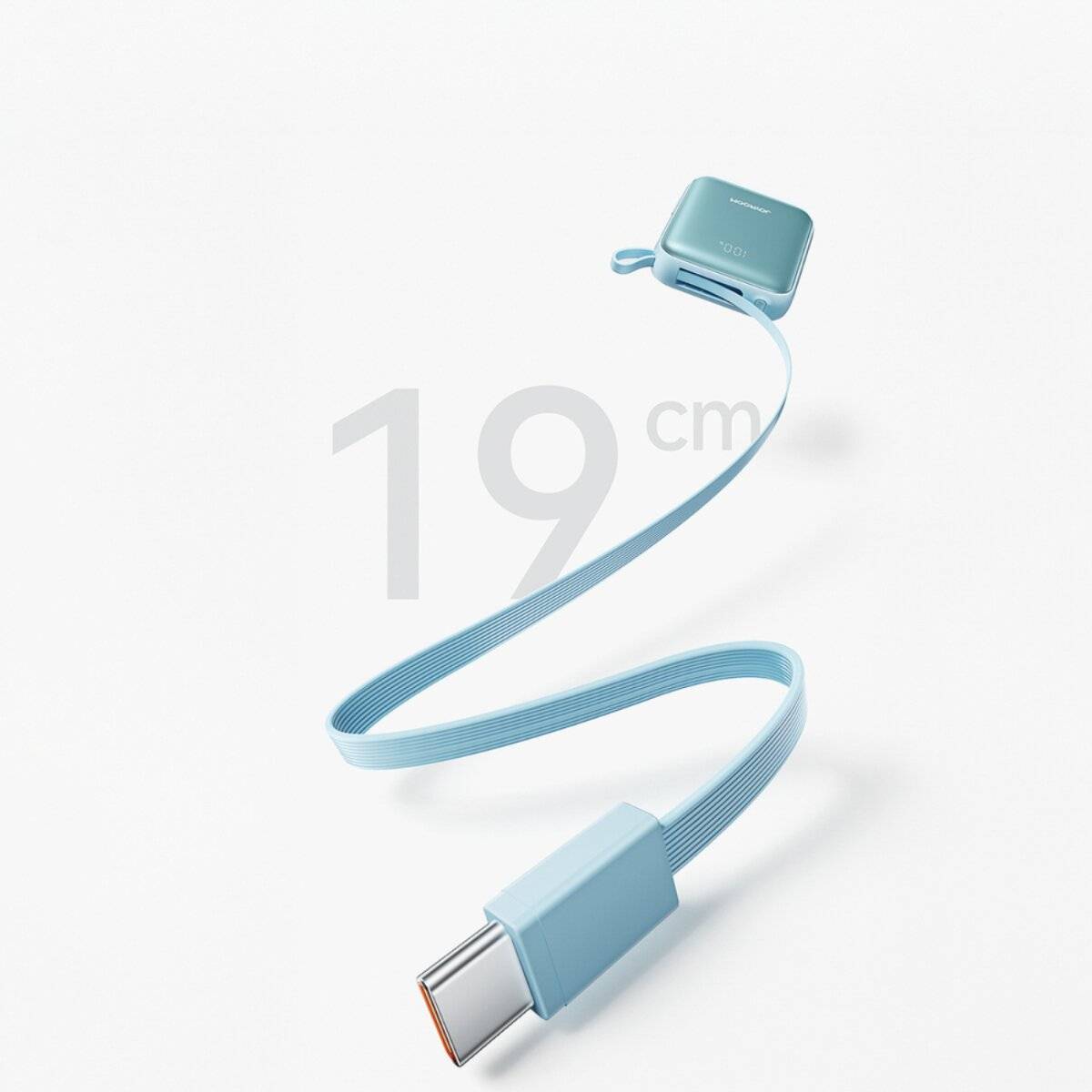 Joyroom JR-PBF27 22,5 W 10000 mAh Powerbank mit zwei integrierten Kabeln - Blau