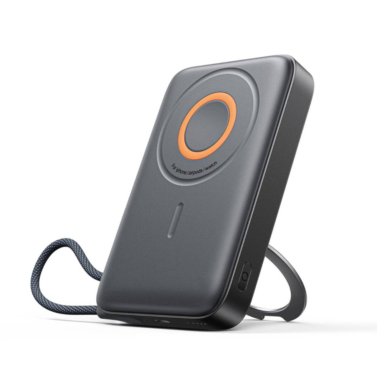 Joyroom JR-PBM02 Powerbank 22,5 W 10000 mAh 3-in-1 magnetisch induktiv kompatibel mit MagSafe mit Kabel – Schwarz