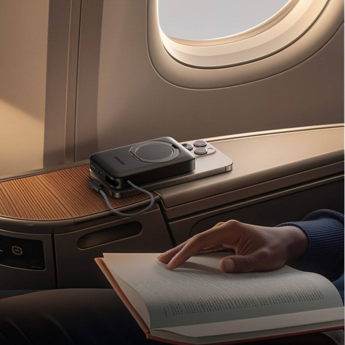 Joyroom JR-PBM02 Powerbank 22,5 W 10000 mAh 3-in-1 magnetisch induktiv kompatibel mit MagSafe mit Kabel – Schwarz