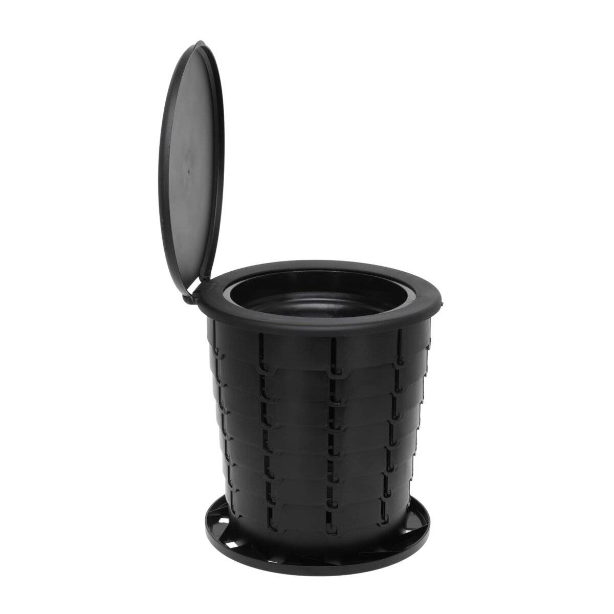 Camry 3-in1 Camping-Toilette, Reisehocker, Abfalleimer ideal für Reisen - 21 L, Schwarz