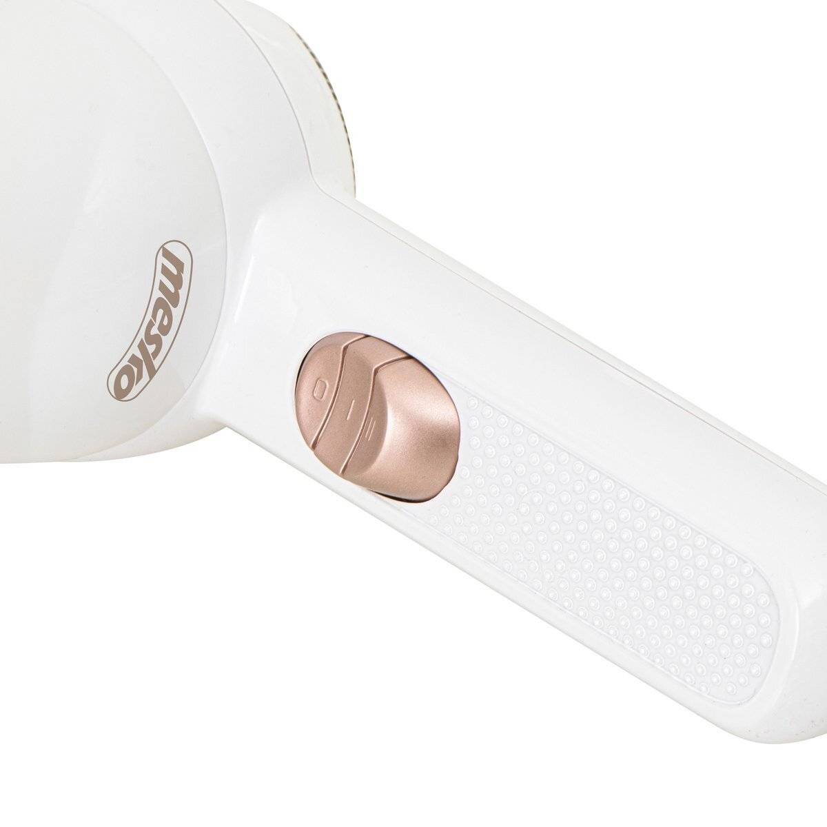 Mesko MS 2275 Haartrockner 1400 W - Föhn mit Konzentrator, 2 Stufen, Weiß/Gold