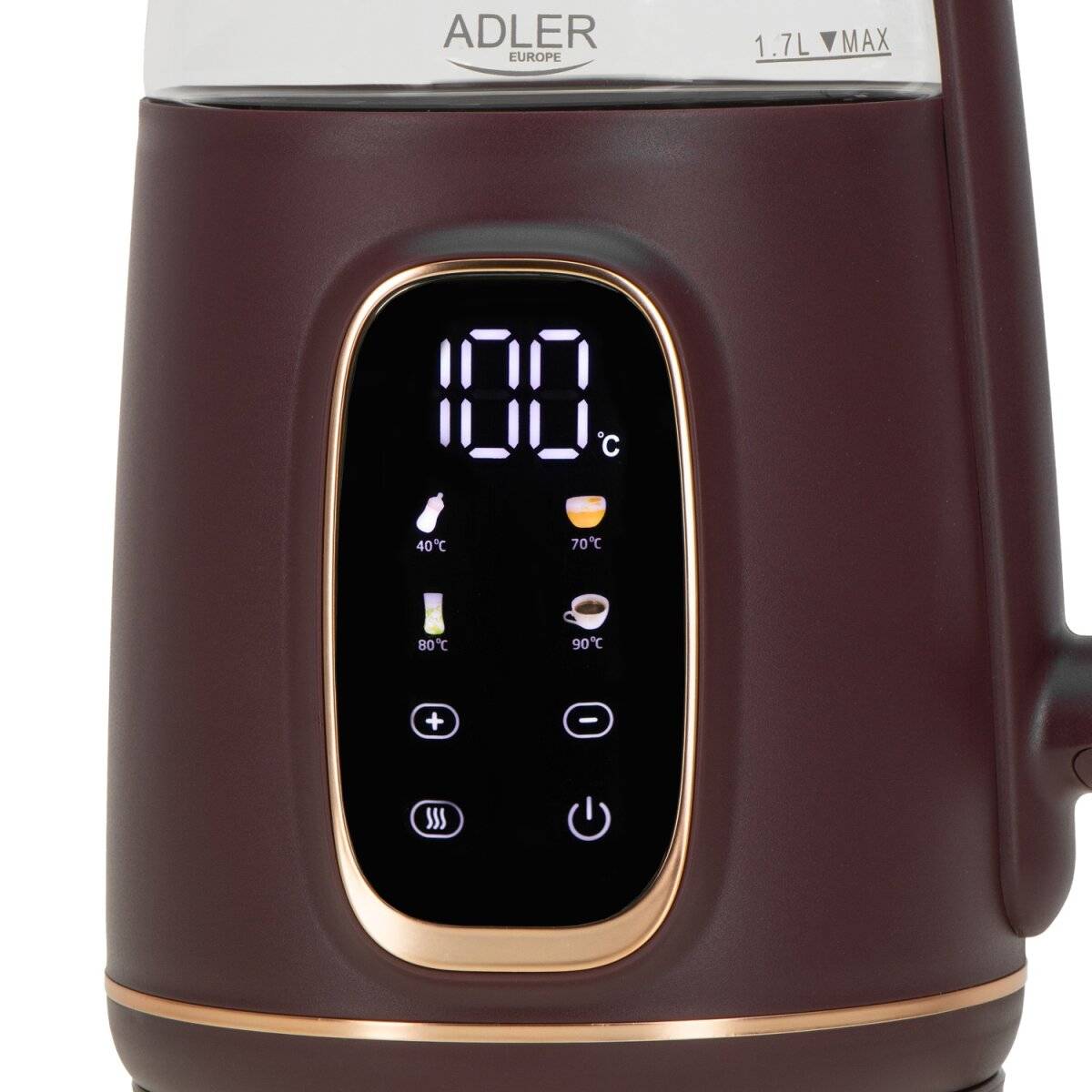 Adler AD 1305 BUG Wasserkocher 2200 W - 5 Temperatureinstellungen, 360°-Sockel