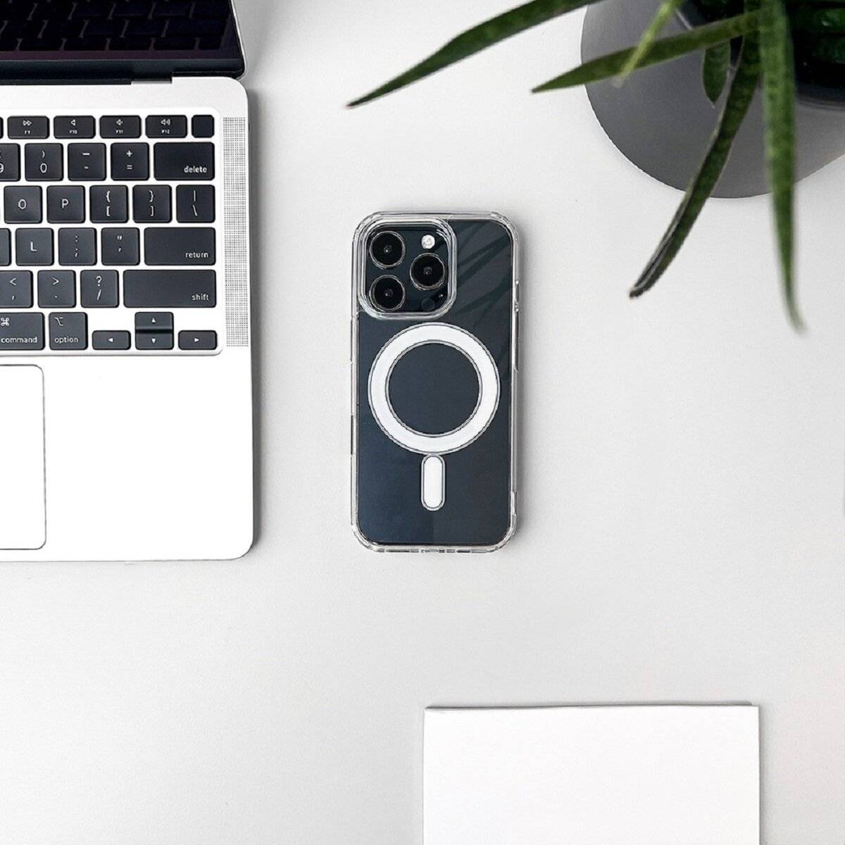 Smartphone Schutzhülle transparent stoßfest mit Magnetring kompatibel mit iPhone 17