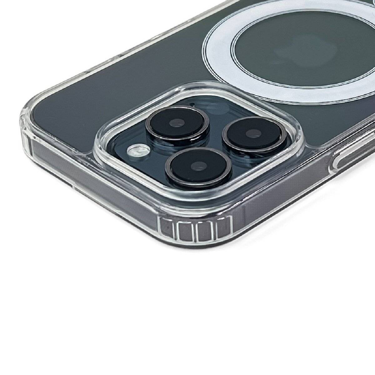 Smartphone Schutzhülle transparent stoßfest mit Magnetring kompatibel mit iPhone 17 Air