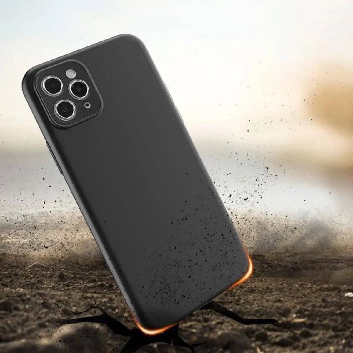 Smartphone Soft Case Handyhülle schlankes TPU Schutzcover kompatibel mit iPhone 17 Pro Schwarz